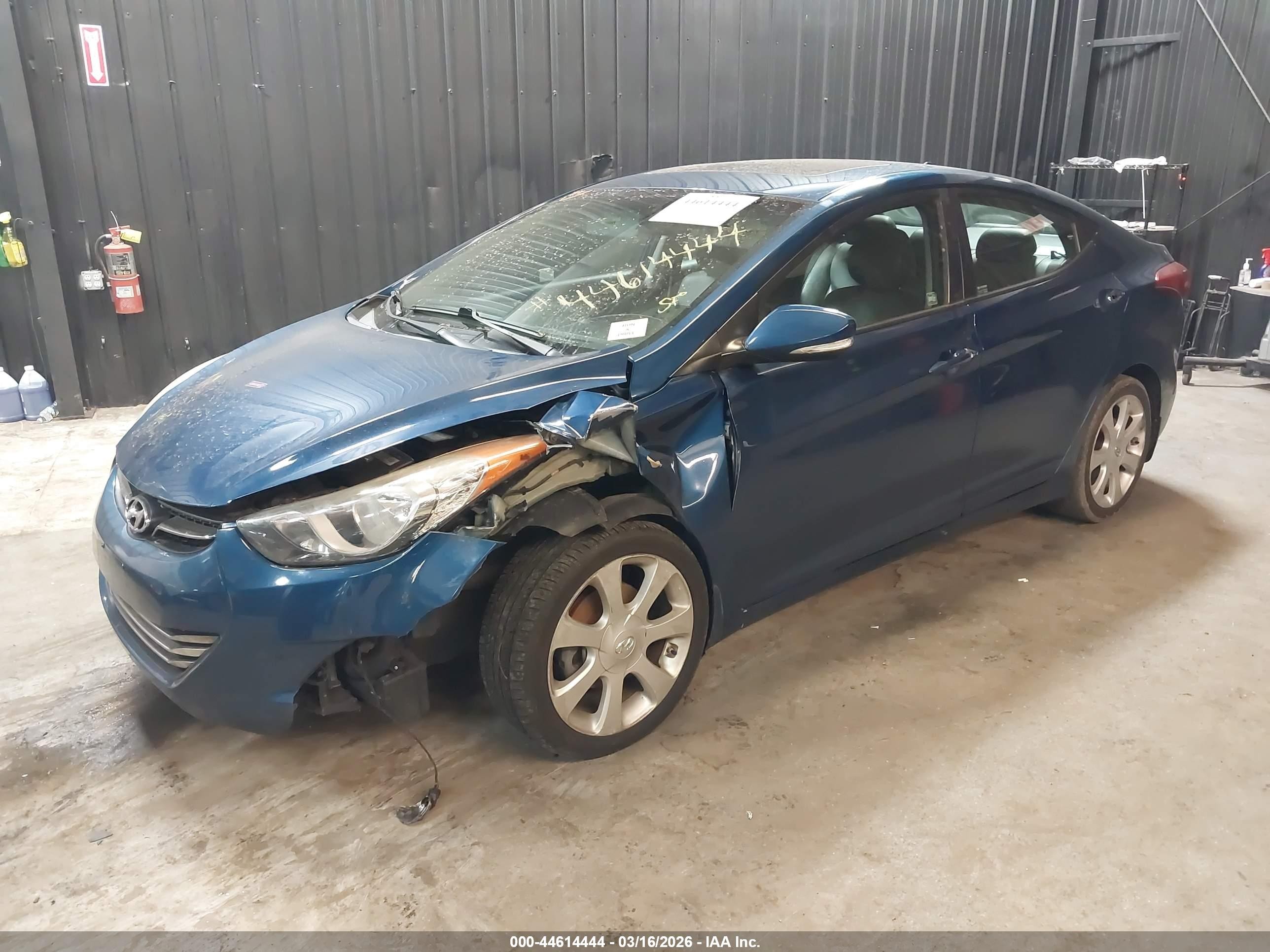 2013 Hyundai Elantra Limited Dark Blue vin: KMHDH4AE8DU950046