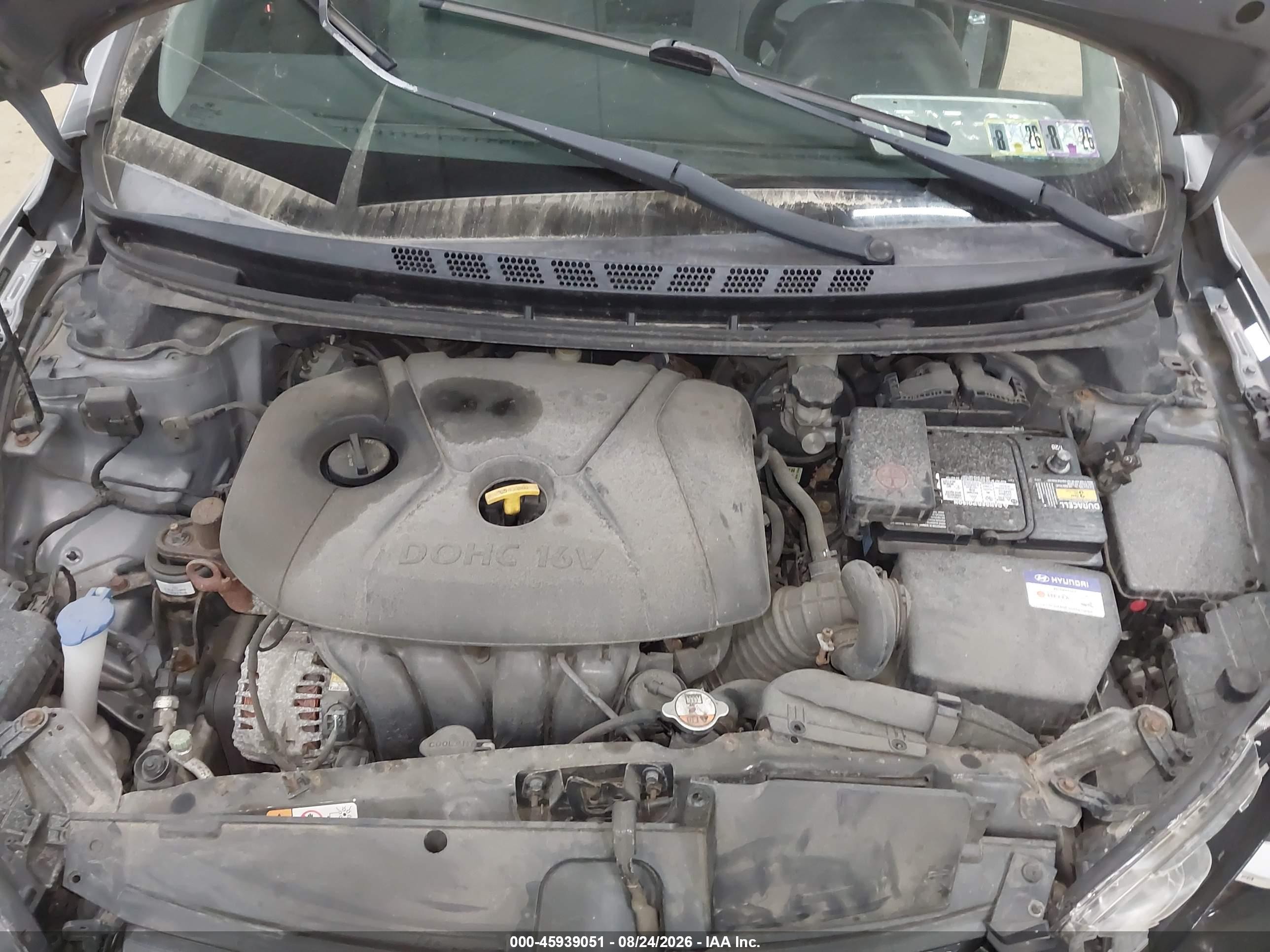 2013 Hyundai Elantra Gls Silver vin: KMHDH4AE8DU976663
