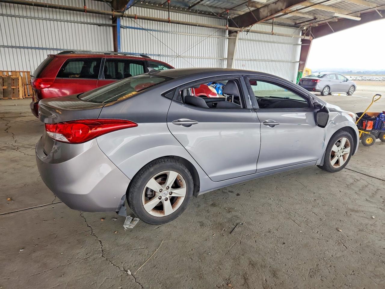 2013 Hyundai Elantra Gls Gray vin: KMHDH4AE8DU977568