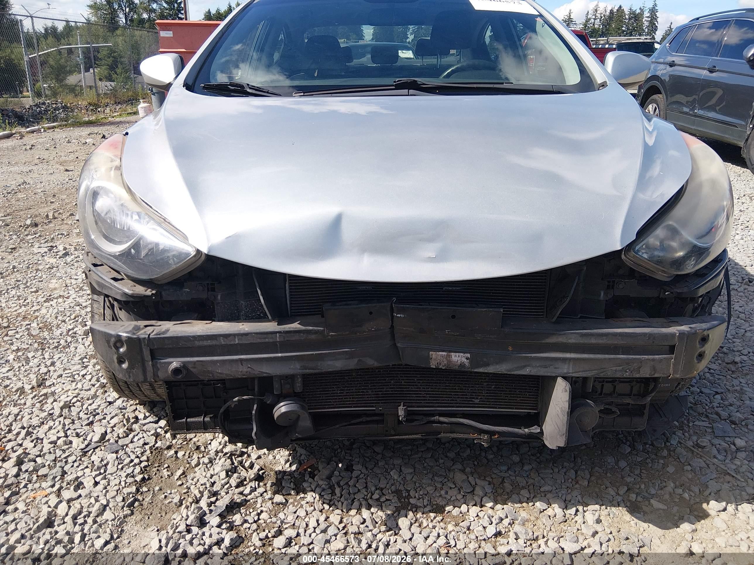 2013 Hyundai Elantra Gls Silver vin: KMHDH4AE8DU992555