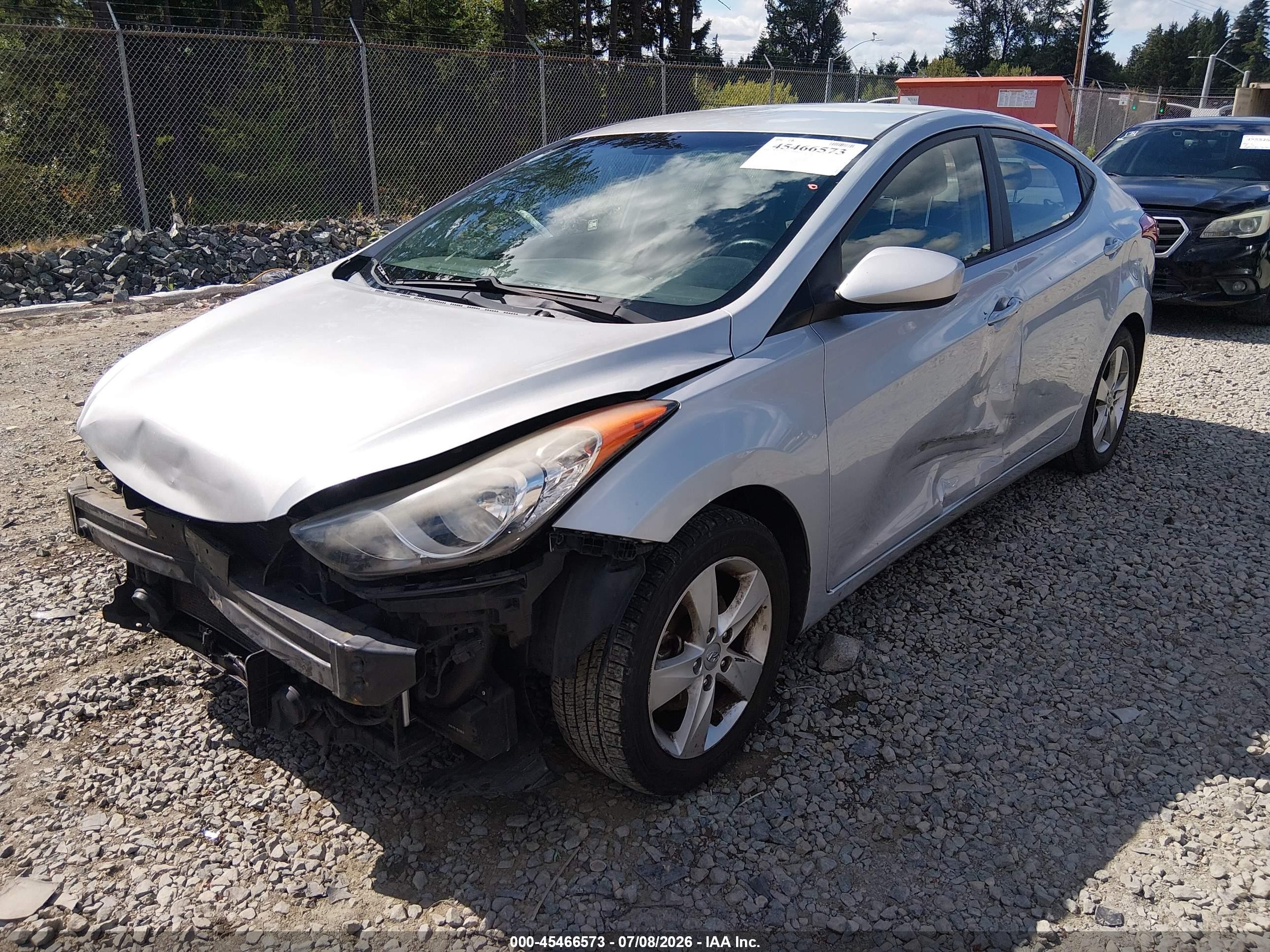 2013 Hyundai Elantra Gls Silver vin: KMHDH4AE8DU992555