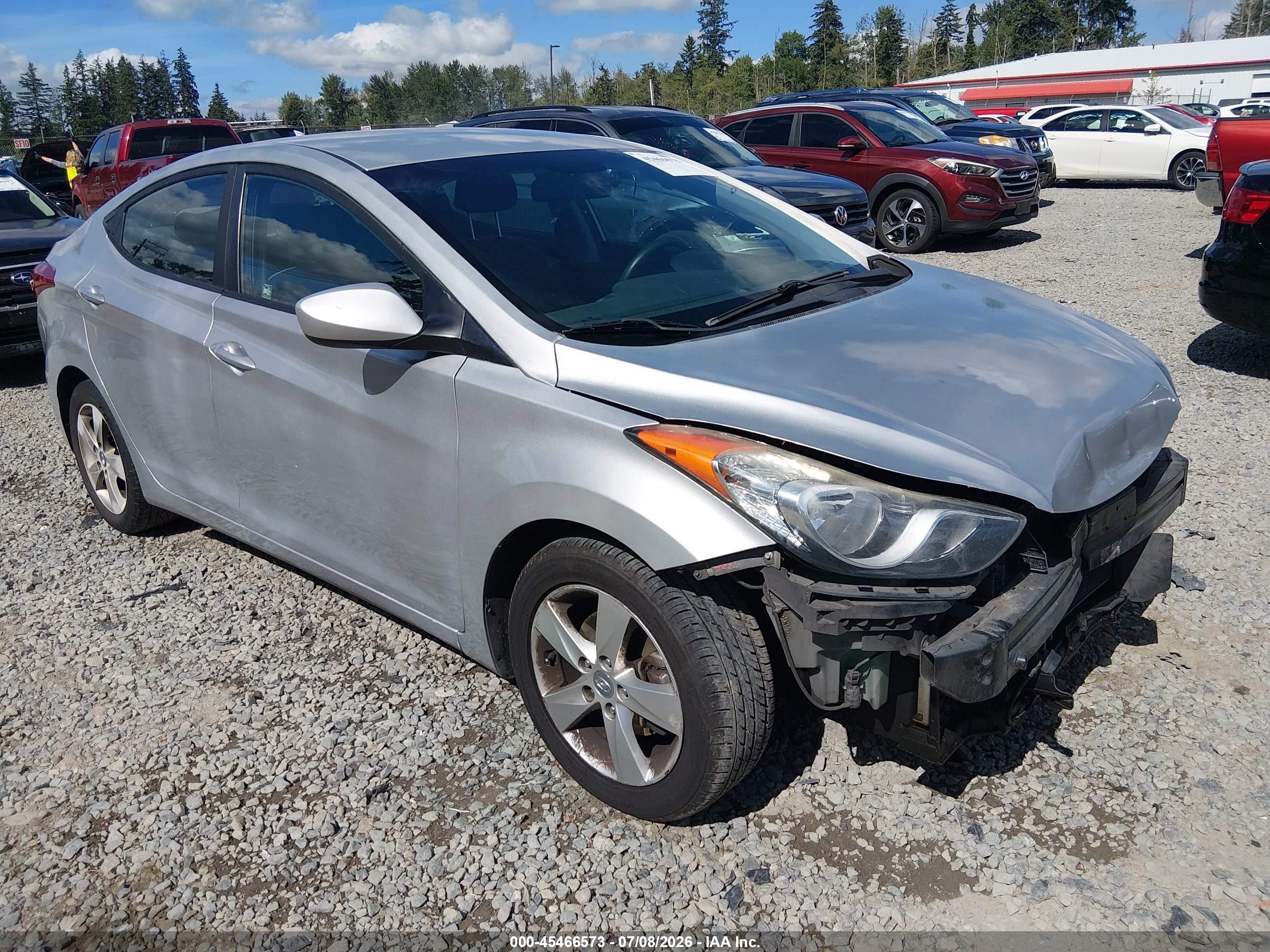 2013 Hyundai Elantra Gls Silver vin: KMHDH4AE8DU992555