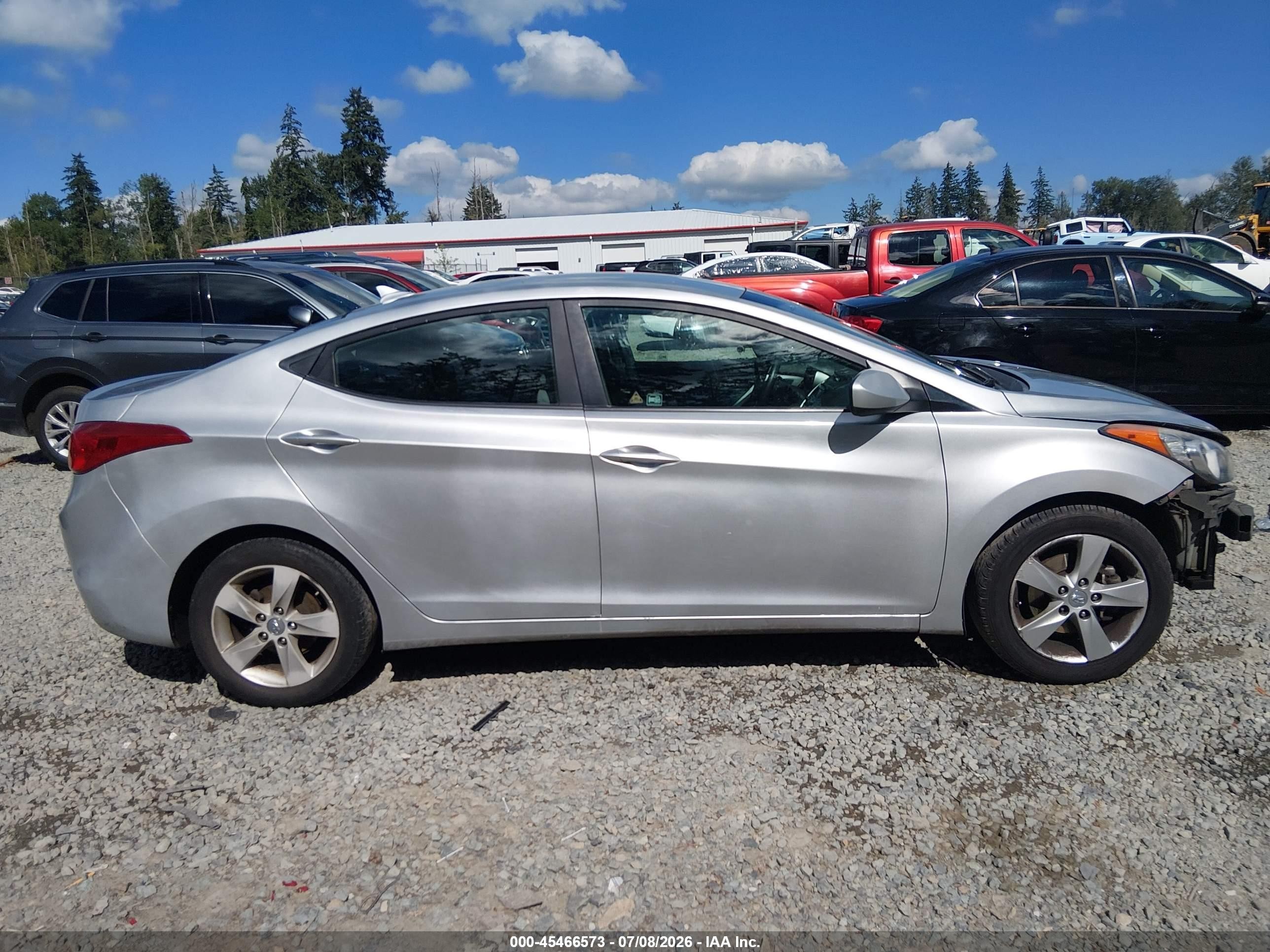 2013 Hyundai Elantra Gls Silver vin: KMHDH4AE8DU992555