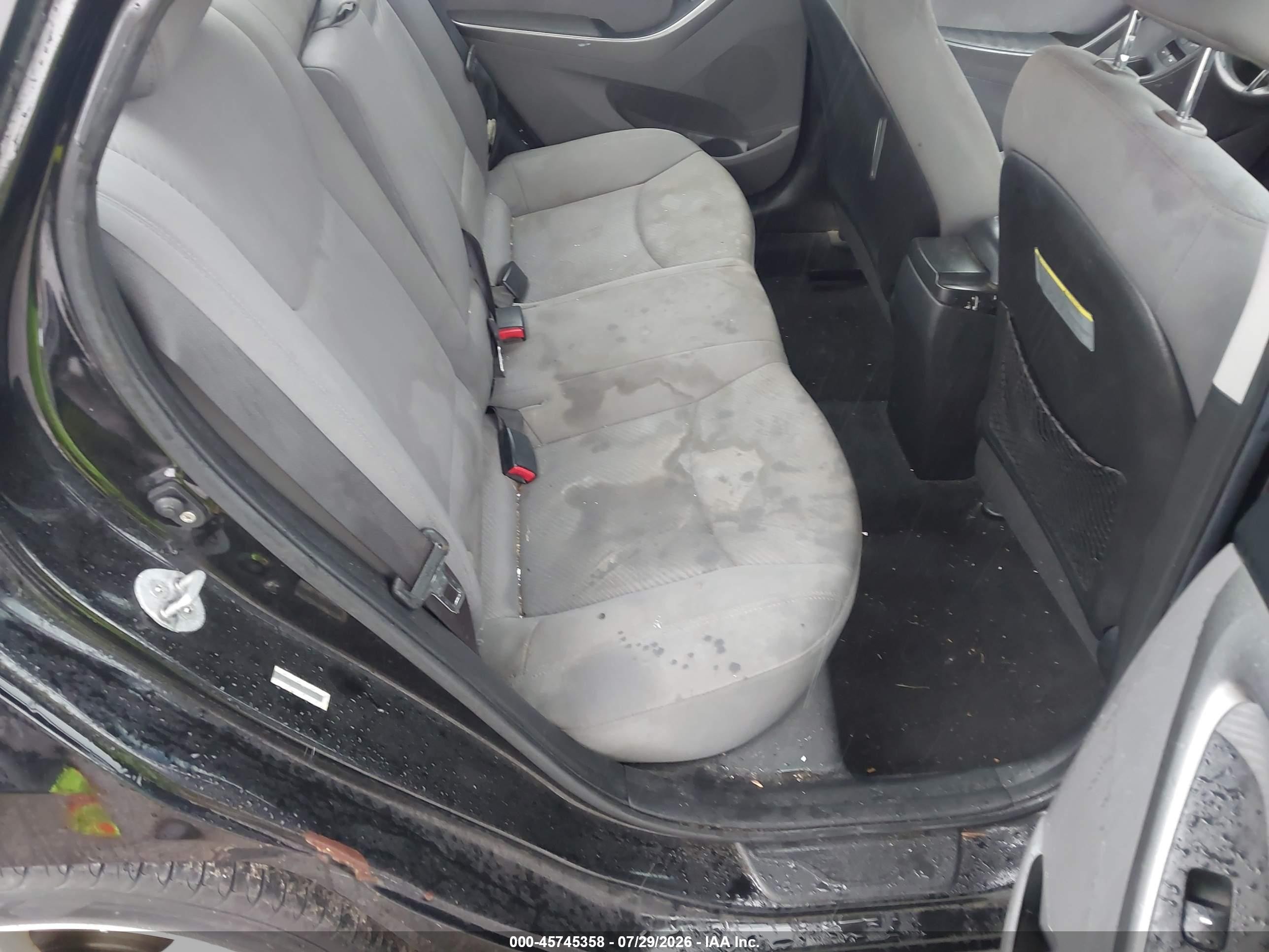 2013 Hyundai Elantra Gls Black vin: KMHDH4AE8DU997433