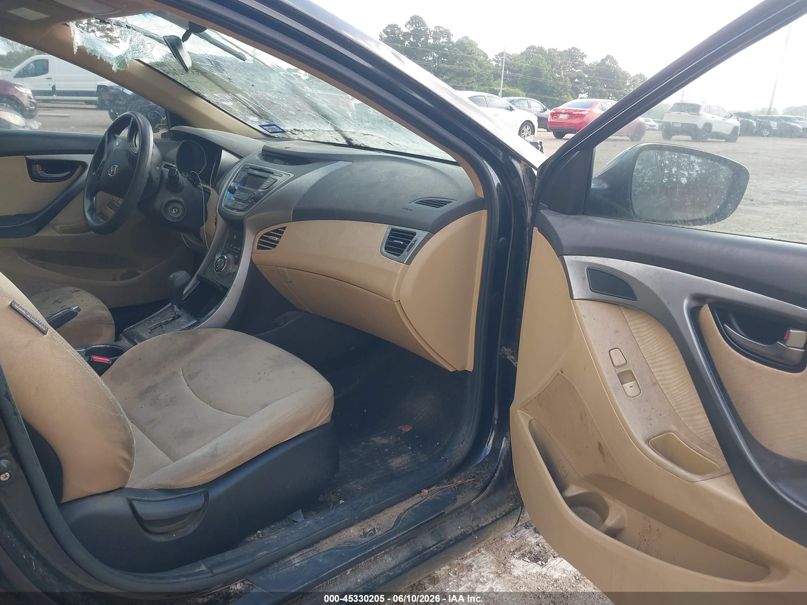 2013 Hyundai Elantra Gls Black vin: KMHDH4AE8DU999957