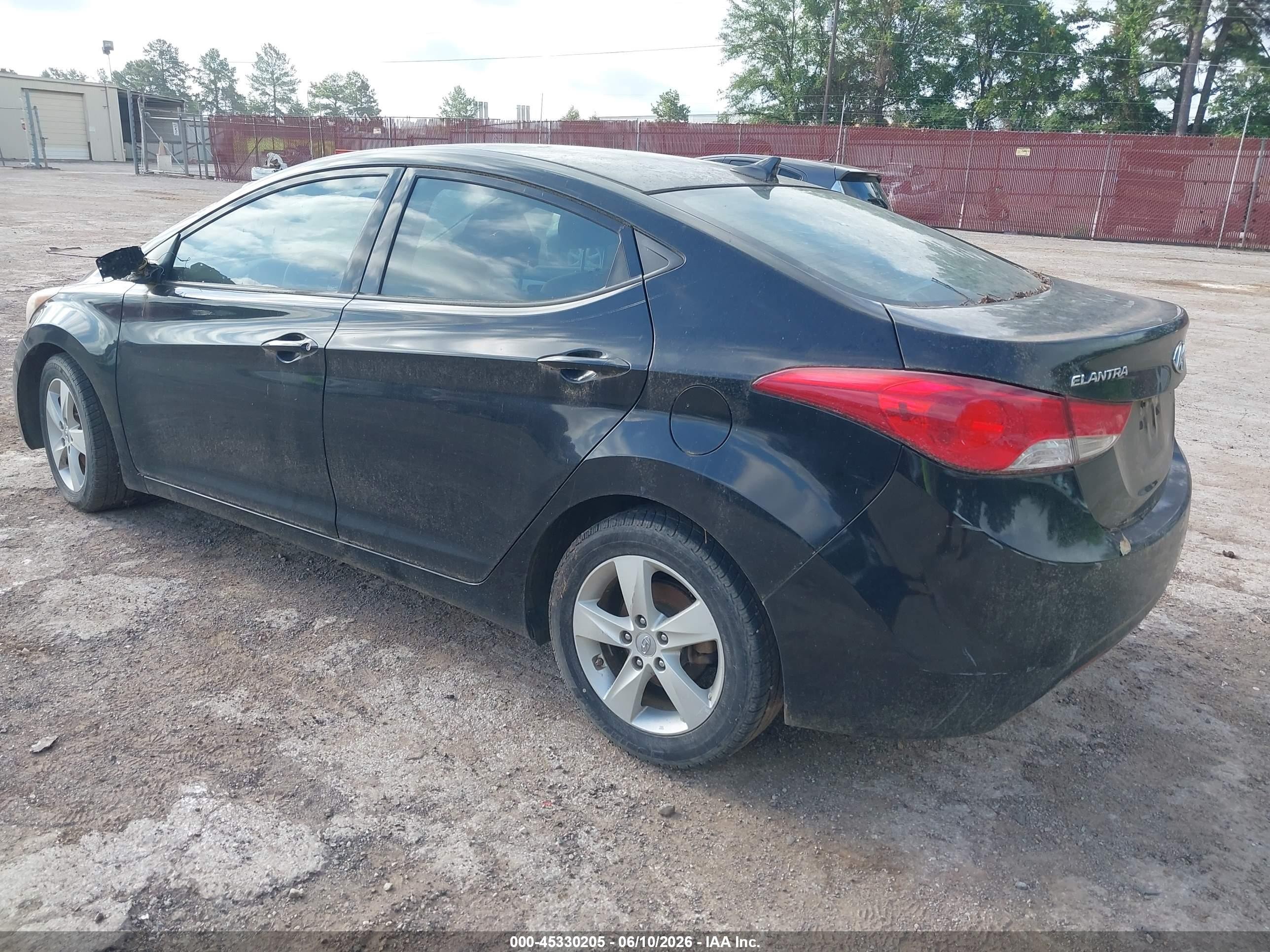 2013 Hyundai Elantra Gls Black vin: KMHDH4AE8DU999957