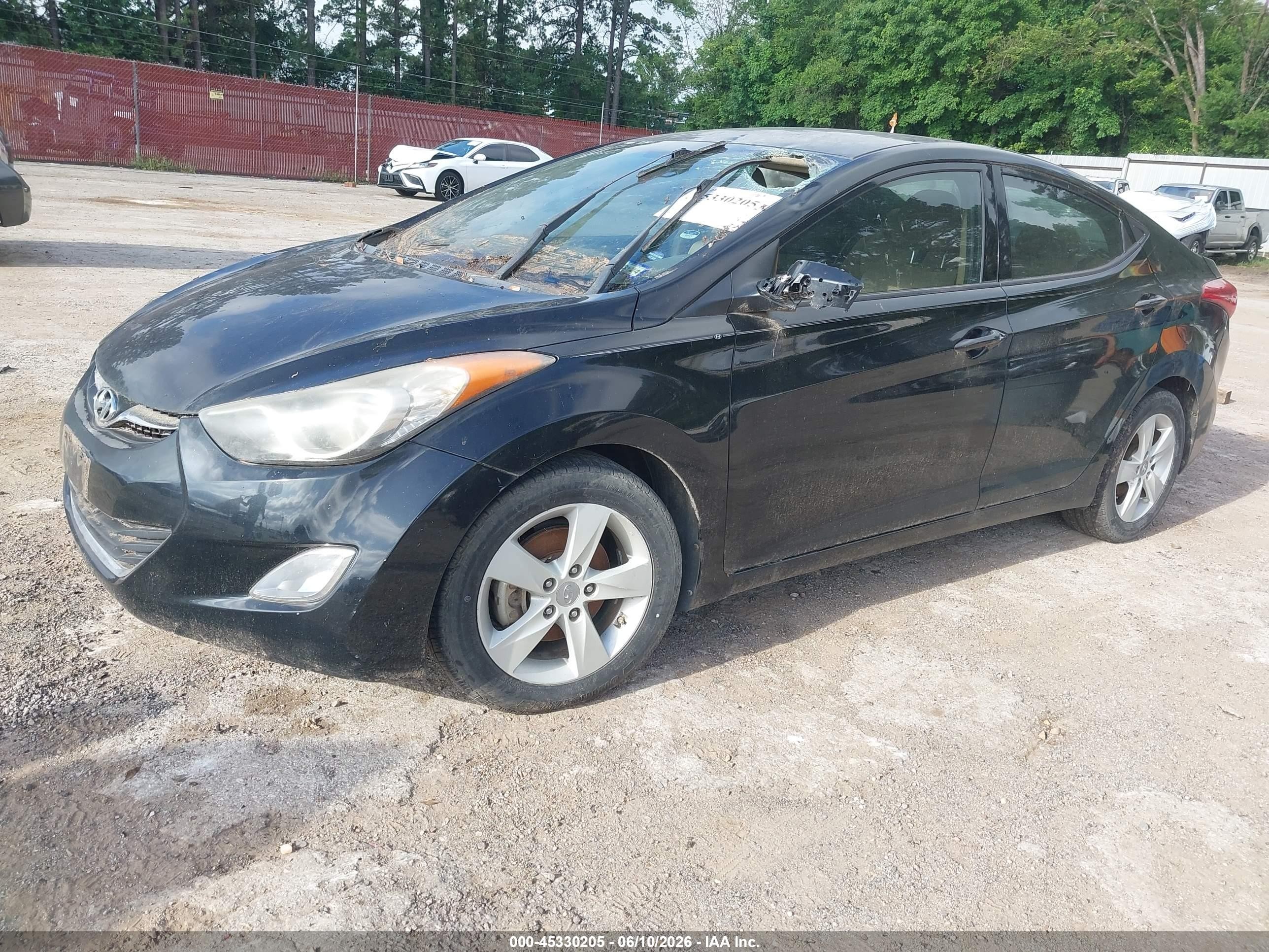 2013 Hyundai Elantra Gls Black vin: KMHDH4AE8DU999957
