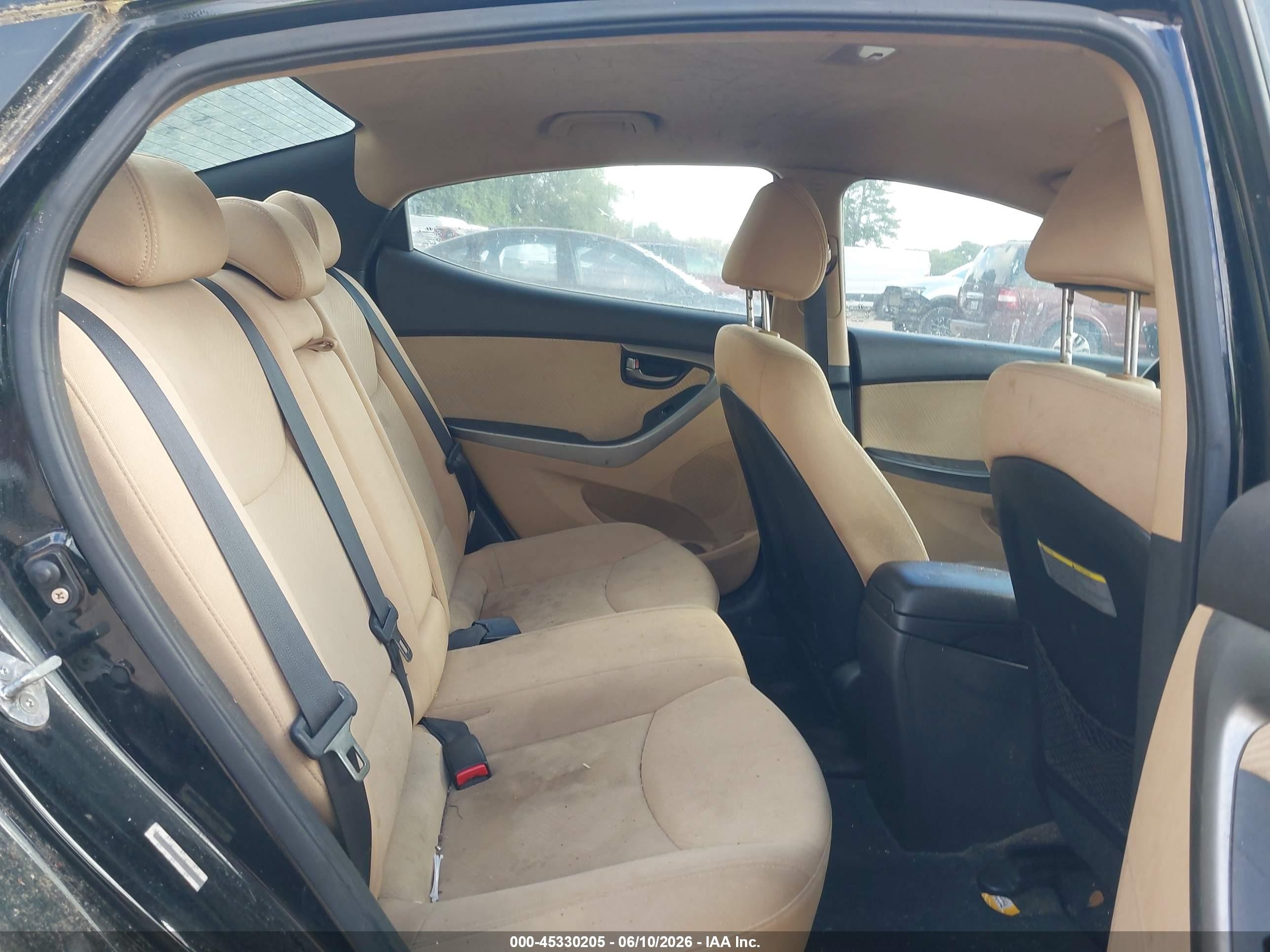 2013 Hyundai Elantra Gls Black vin: KMHDH4AE8DU999957