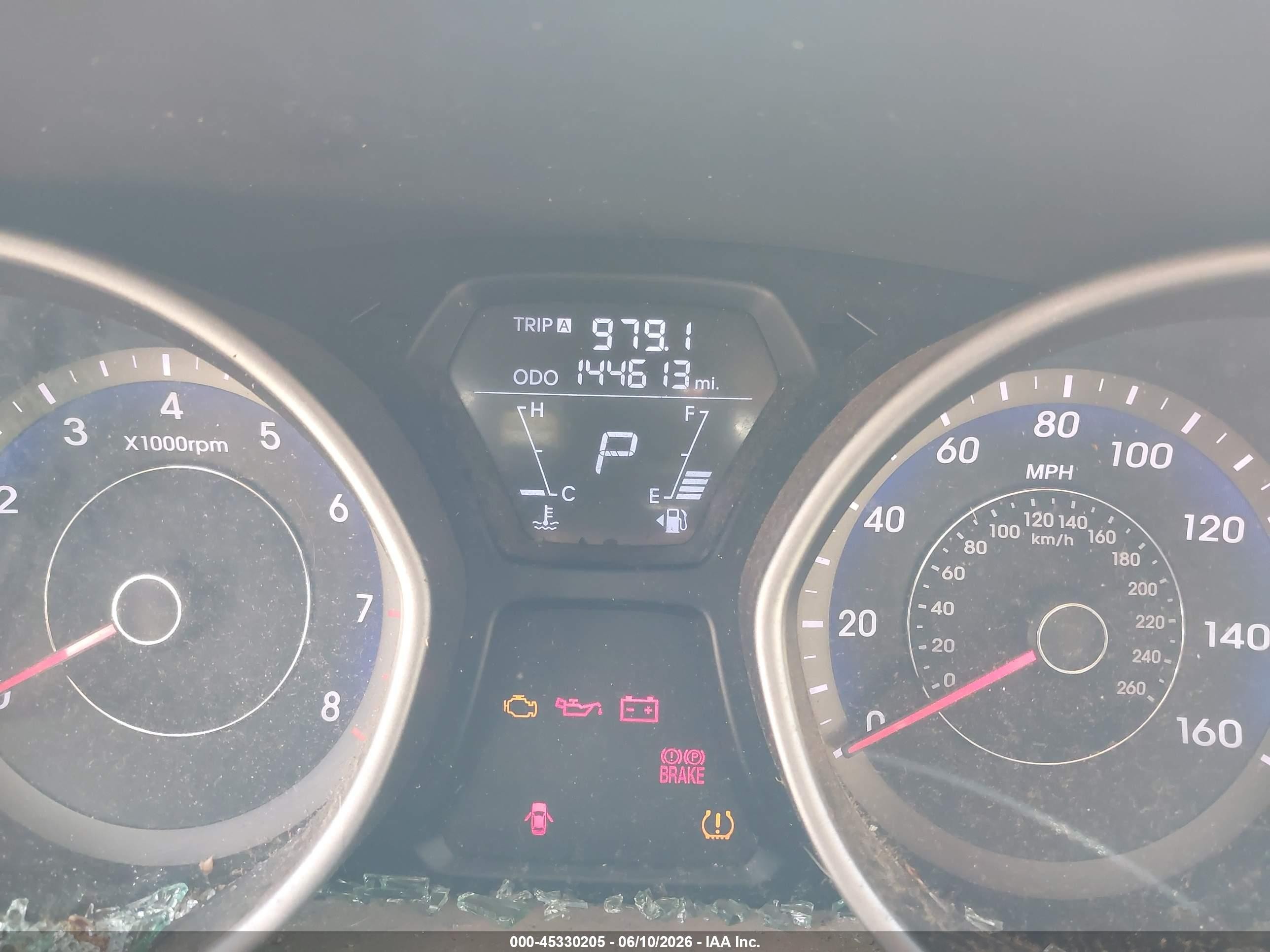2013 Hyundai Elantra Gls Black vin: KMHDH4AE8DU999957