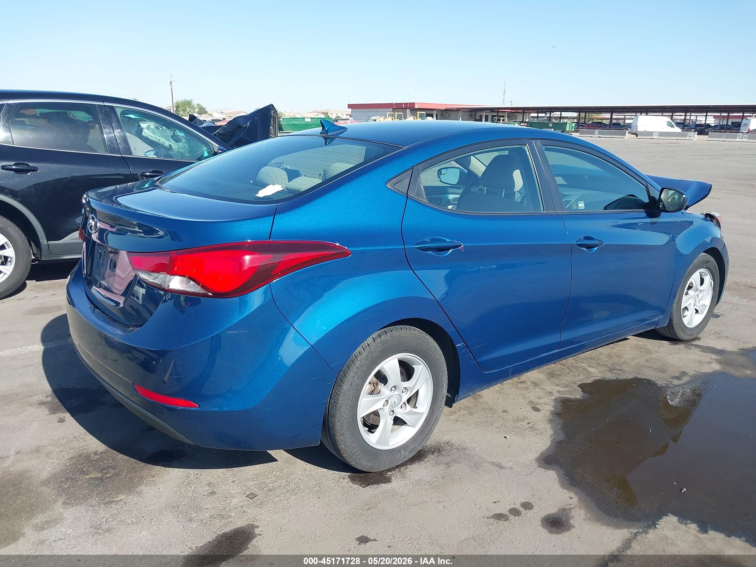 2014 Hyundai Elantra Se Blue vin: KMHDH4AE8EU056386