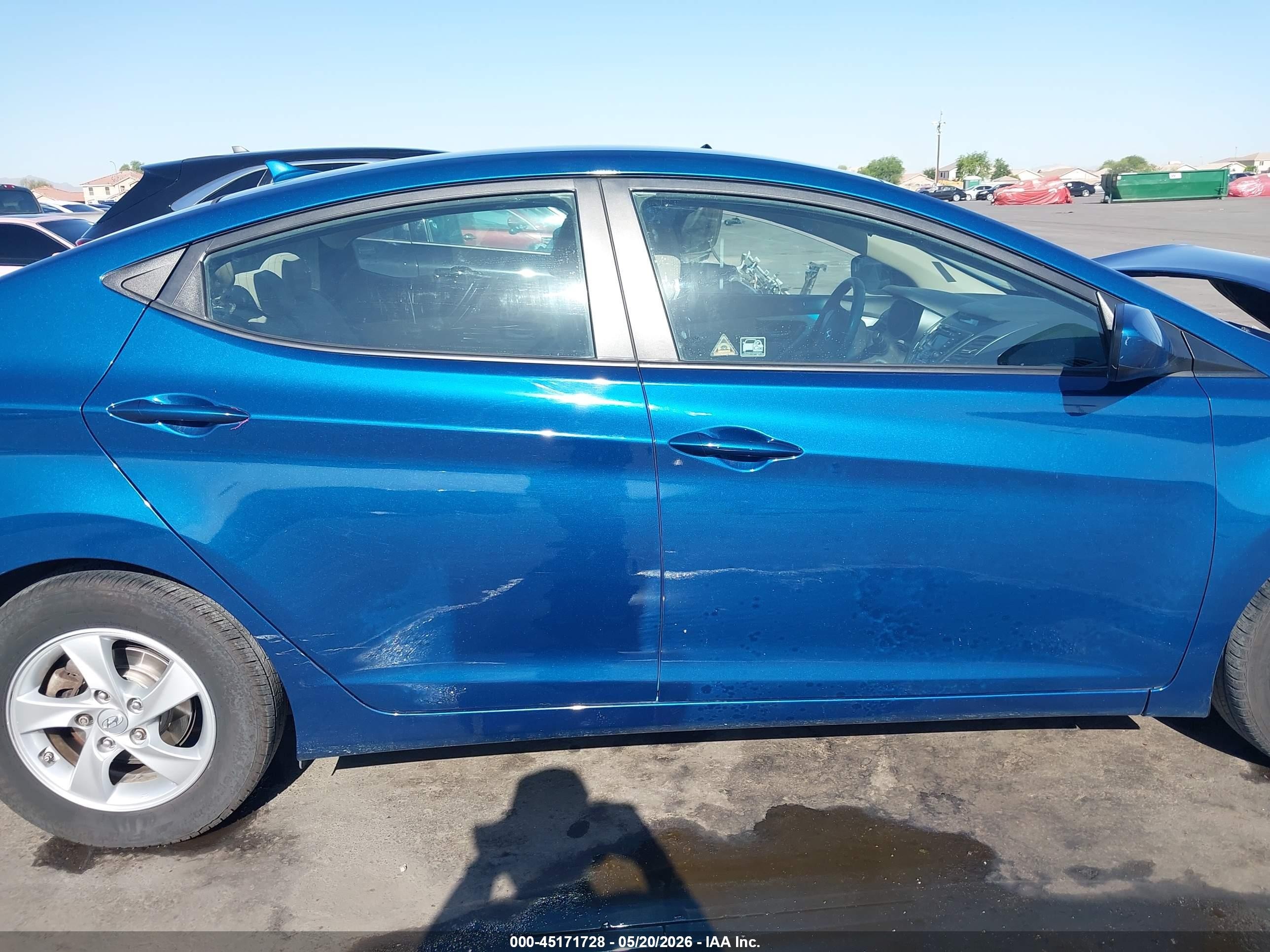 2014 Hyundai Elantra Se Blue vin: KMHDH4AE8EU056386