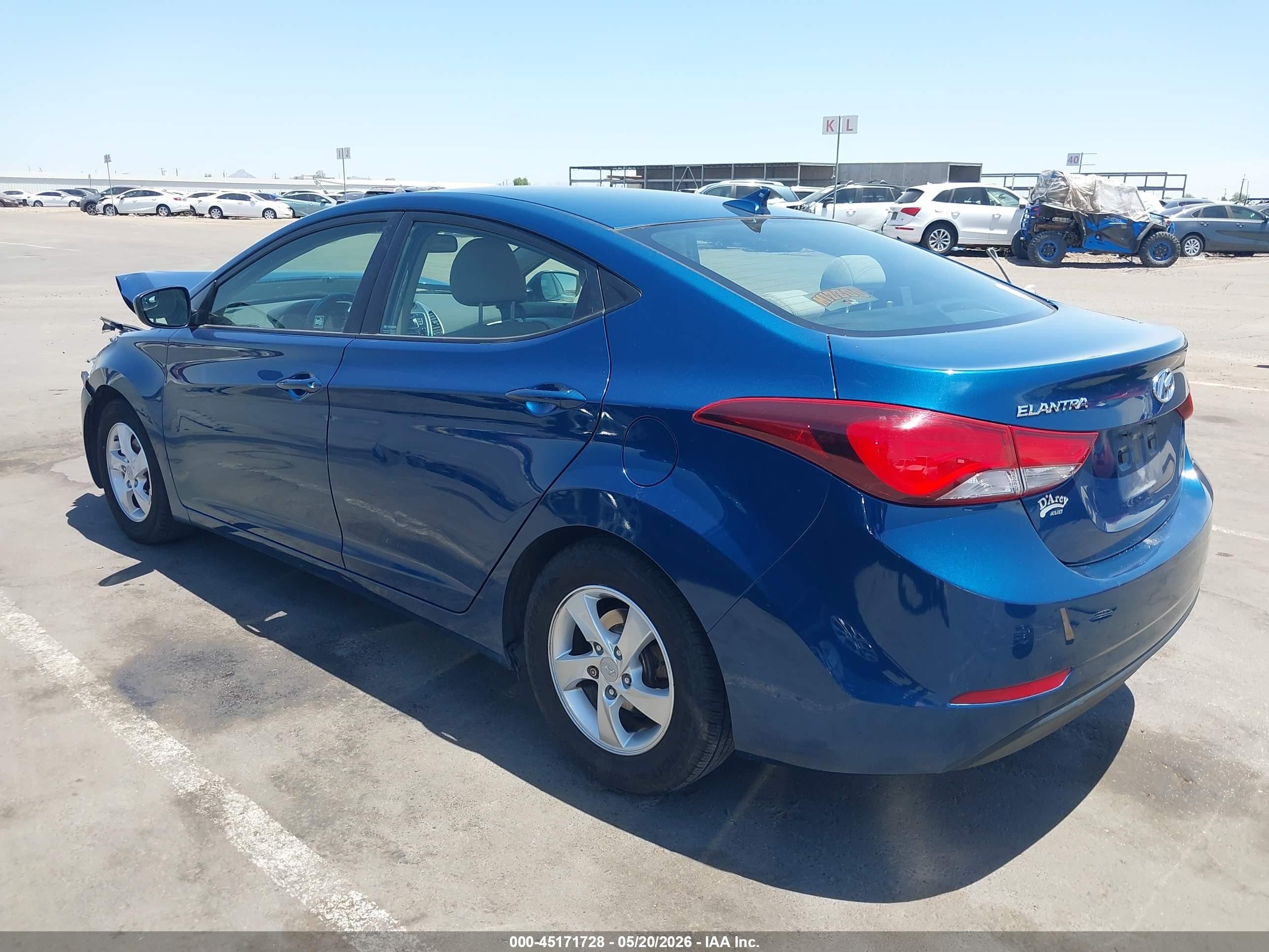 2014 Hyundai Elantra Se Blue vin: KMHDH4AE8EU056386