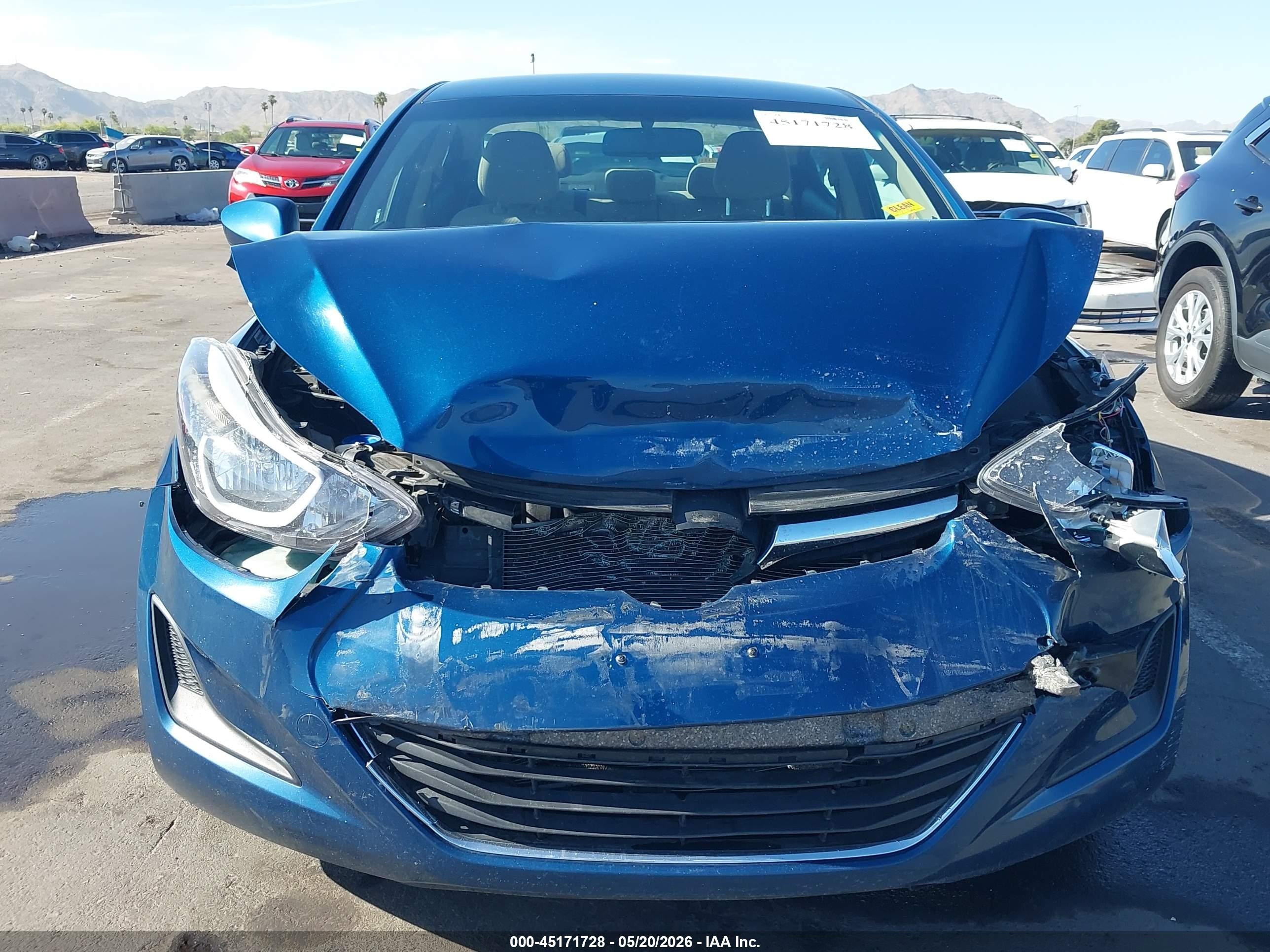 2014 Hyundai Elantra Se Blue vin: KMHDH4AE8EU056386