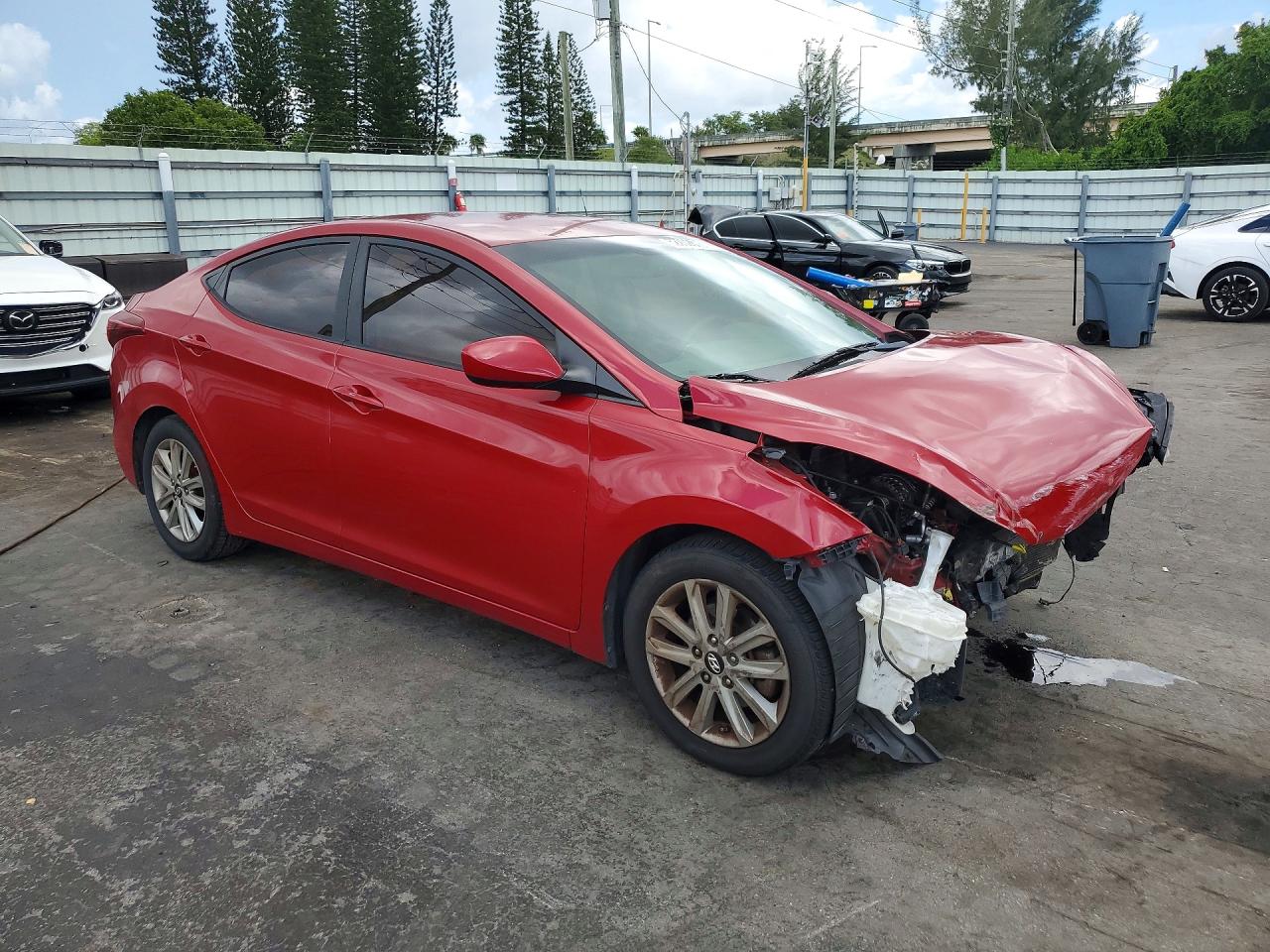 2014 Hyundai Elantra Se Red vin: KMHDH4AE8EU082387