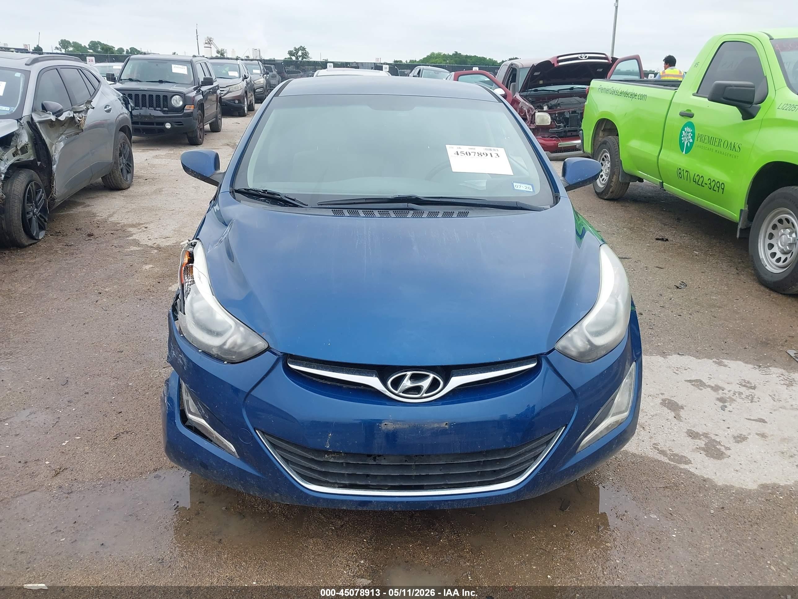 2014 Hyundai Elantra Se Синий vin: KMHDH4AE8EU085631