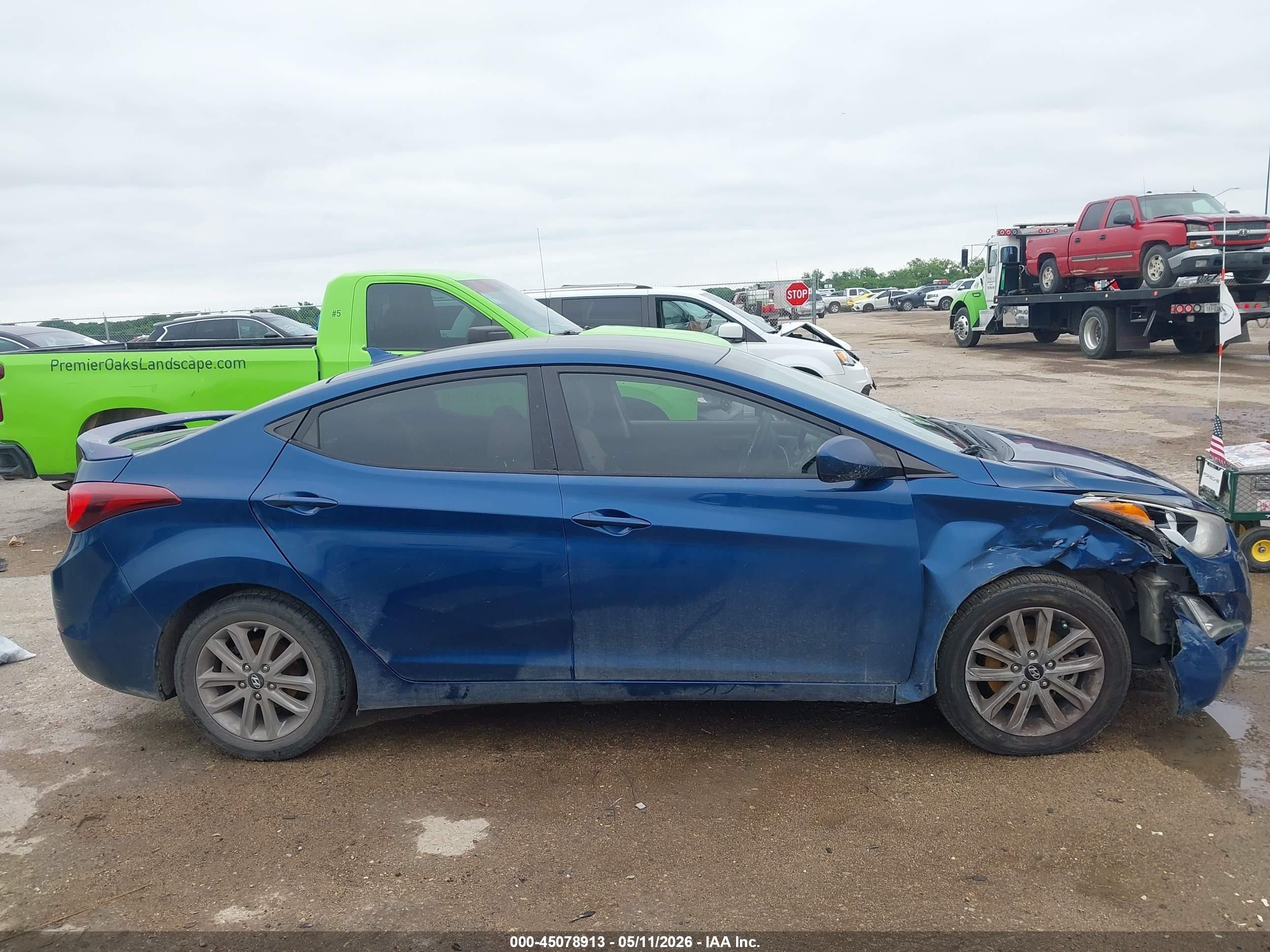 2014 Hyundai Elantra Se Синий vin: KMHDH4AE8EU085631