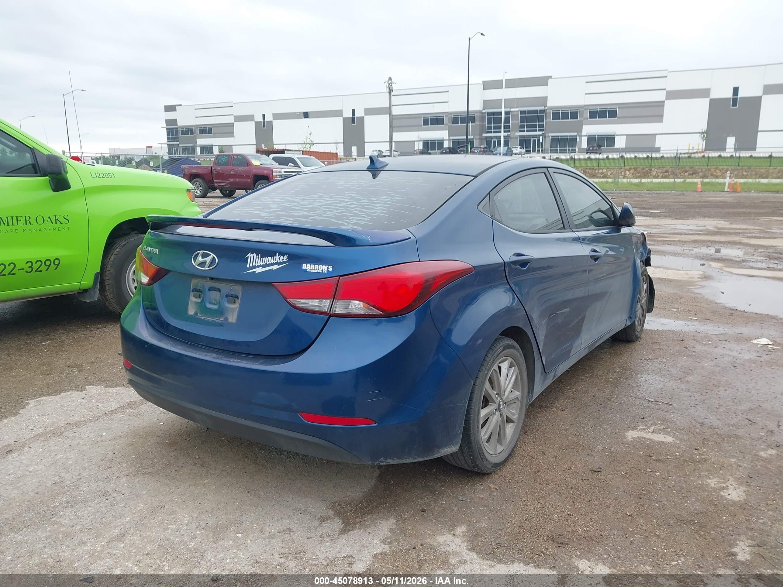 2014 Hyundai Elantra Se Синий vin: KMHDH4AE8EU085631