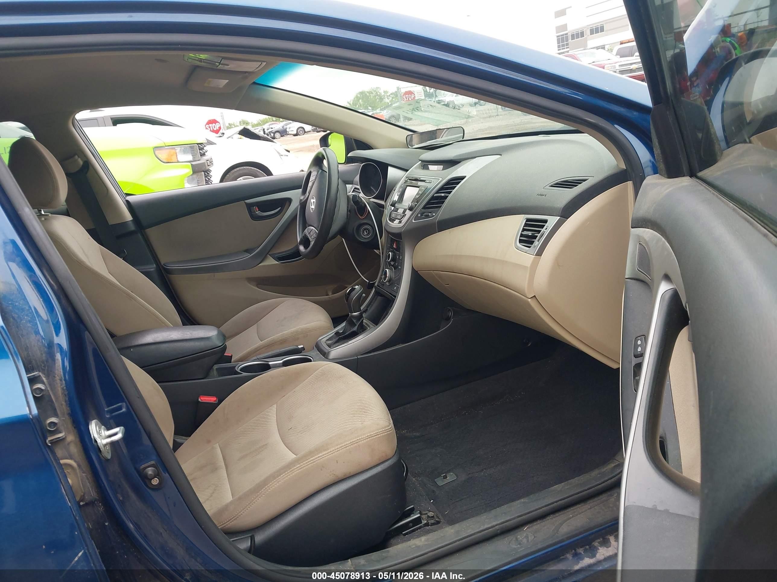 2014 Hyundai Elantra Se Синий vin: KMHDH4AE8EU085631