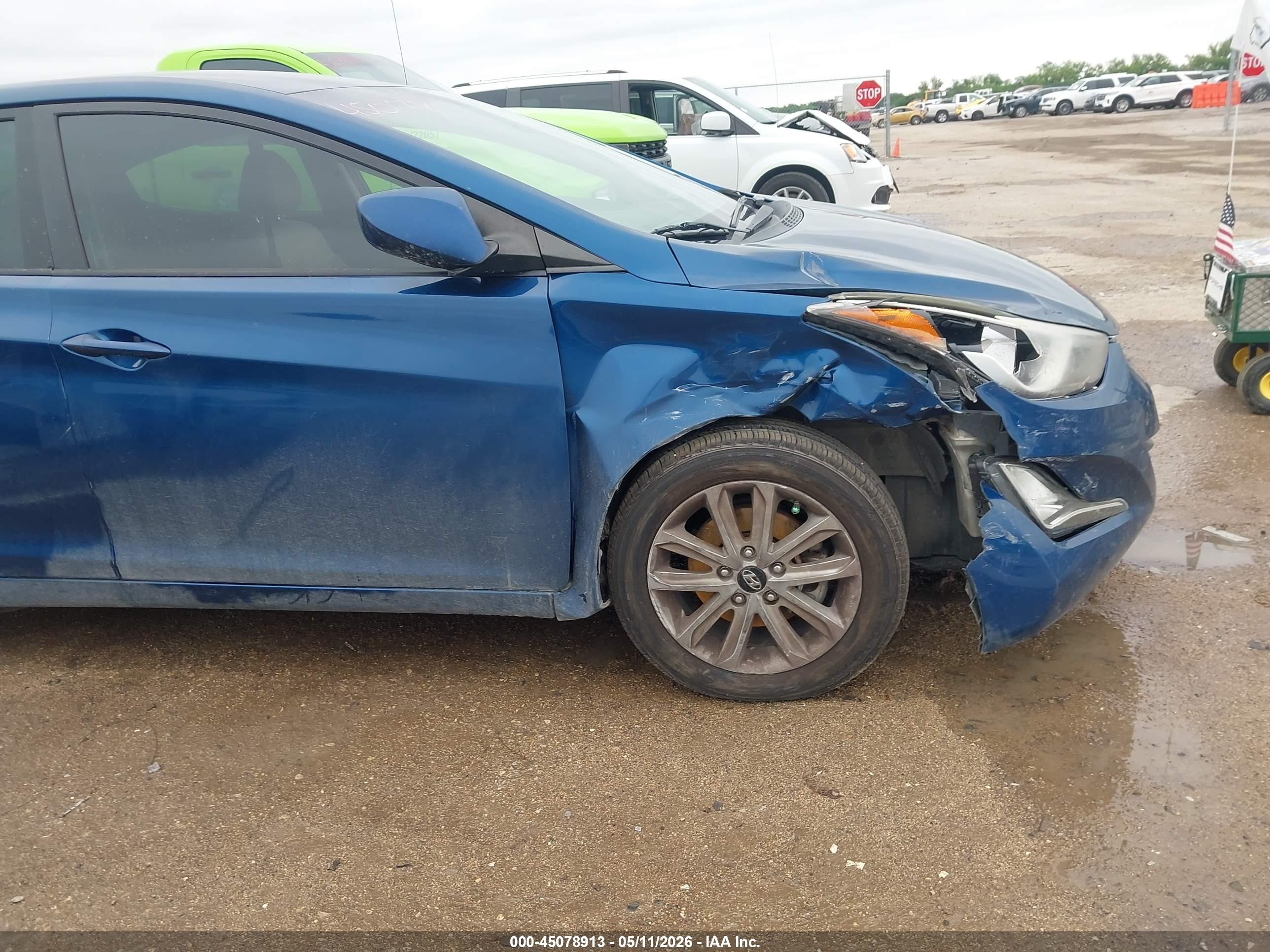 2014 Hyundai Elantra Se Синий vin: KMHDH4AE8EU085631