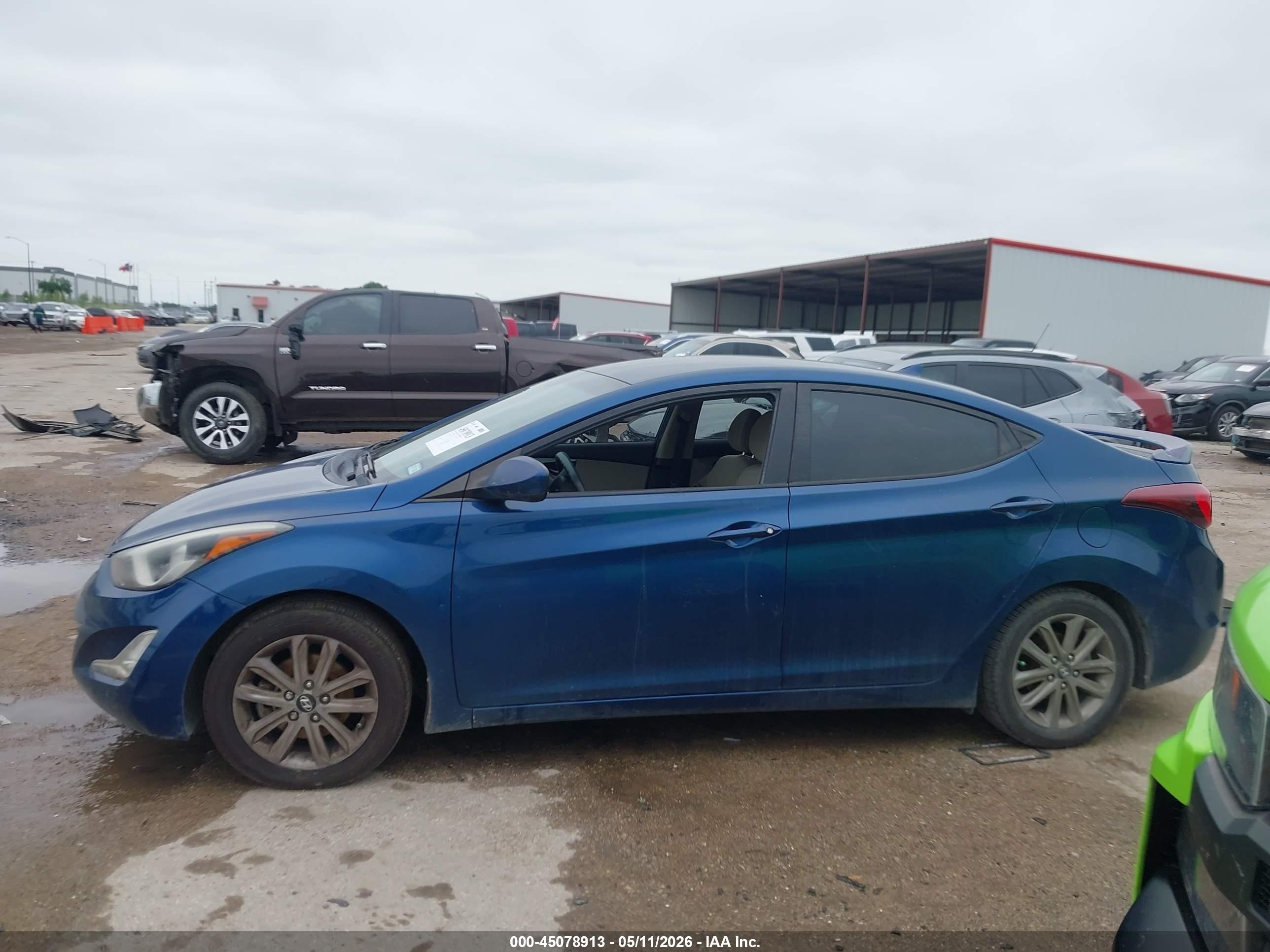 2014 Hyundai Elantra Se Синий vin: KMHDH4AE8EU085631