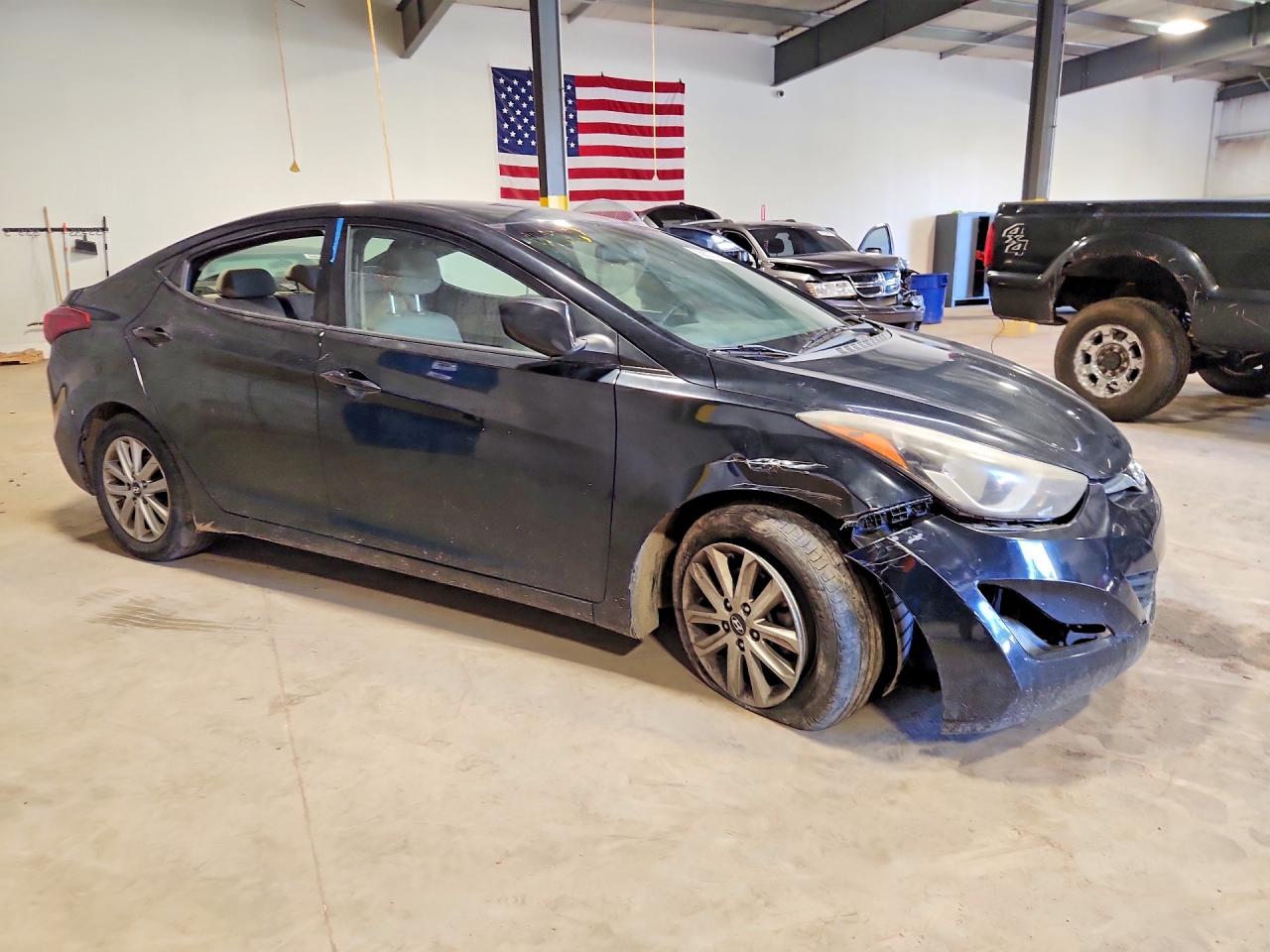 2014 Hyundai Elantra Se Black vin: KMHDH4AE8EU087105