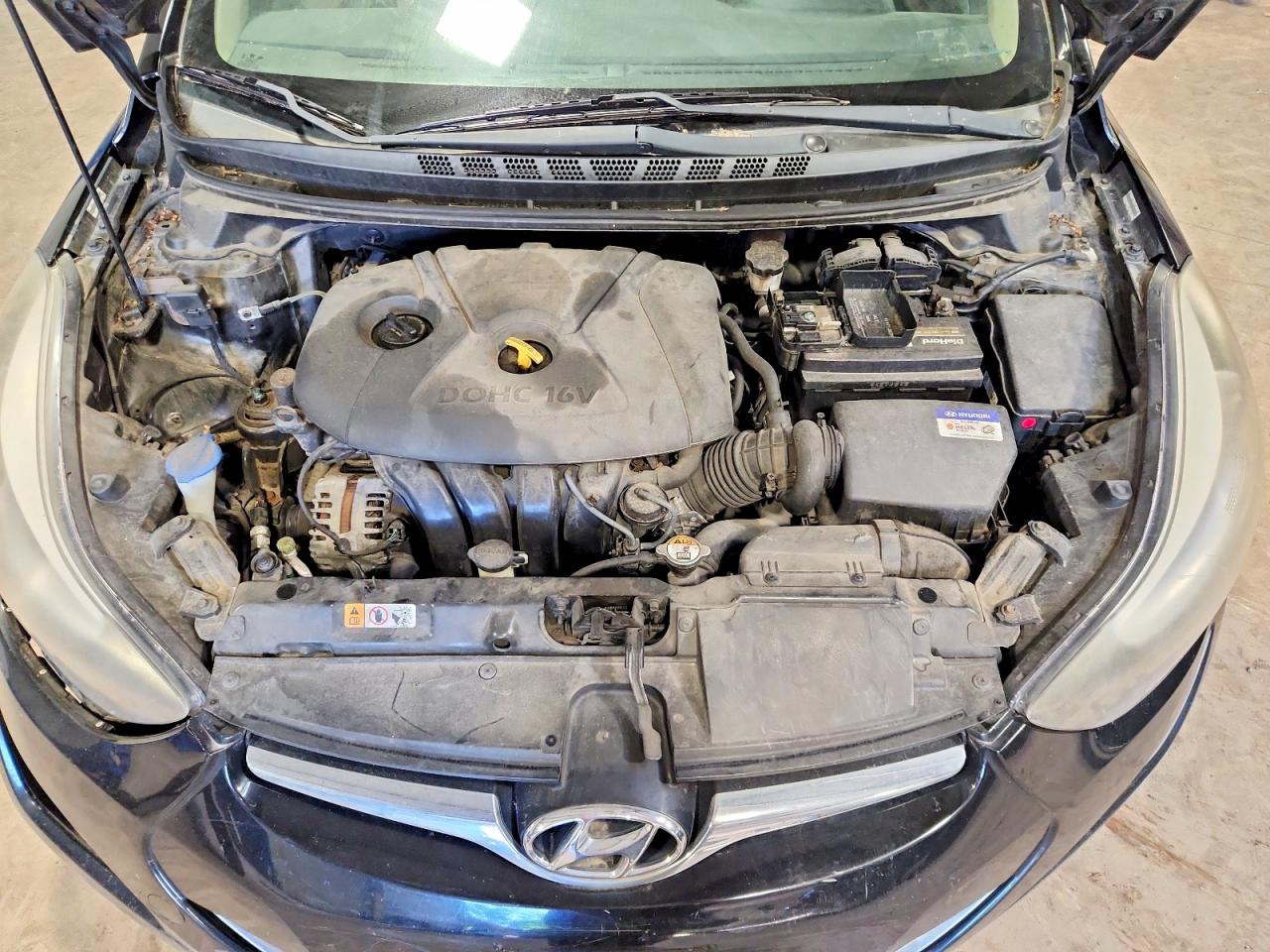 2014 Hyundai Elantra Se Black vin: KMHDH4AE8EU087105