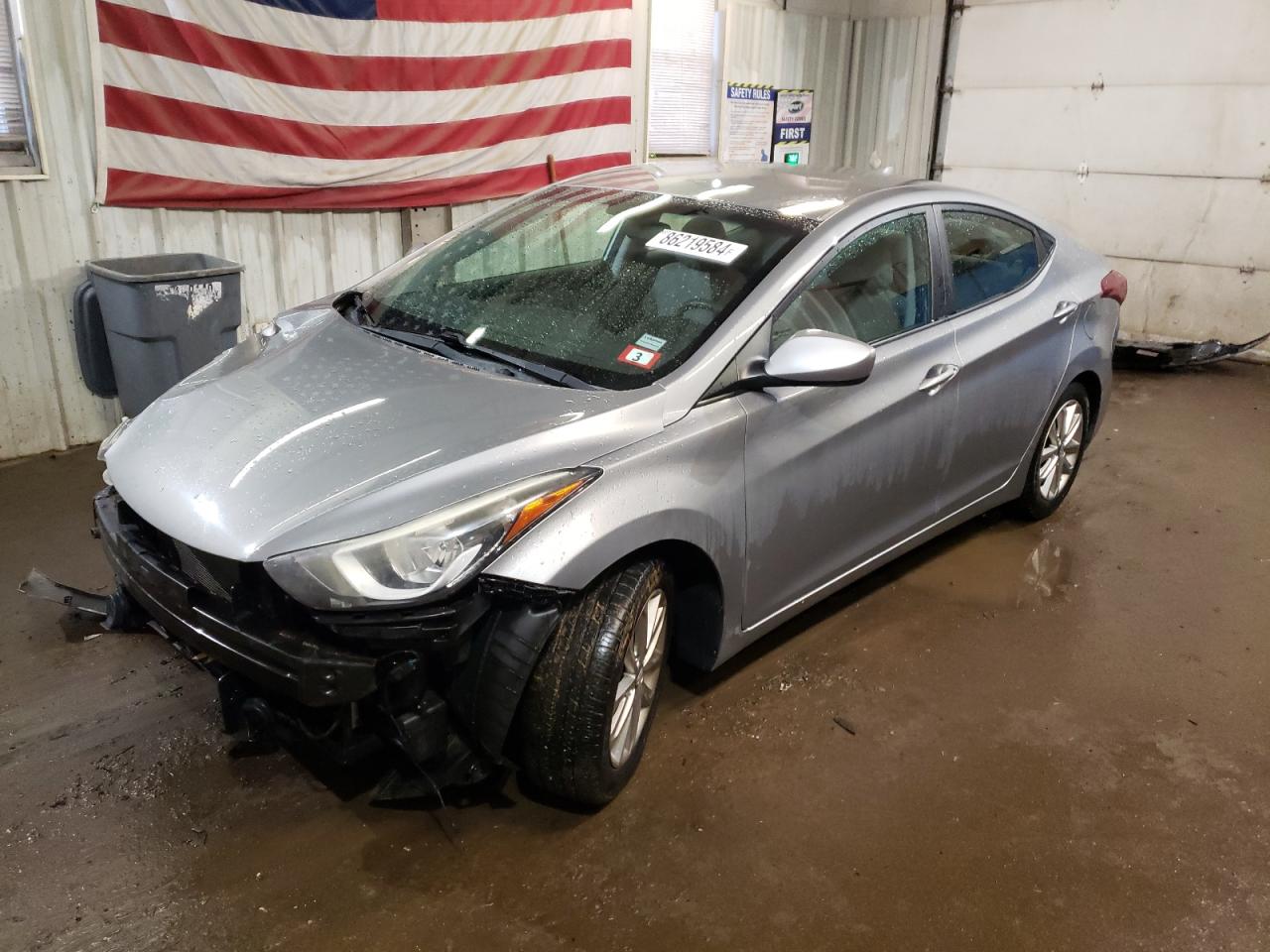 2014 Hyundai Elantra Se Silver vin: KMHDH4AE8EU099948