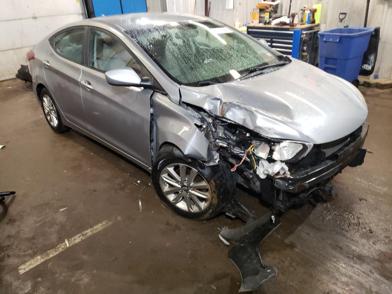 2014 Hyundai Elantra Se Silver vin: KMHDH4AE8EU099948