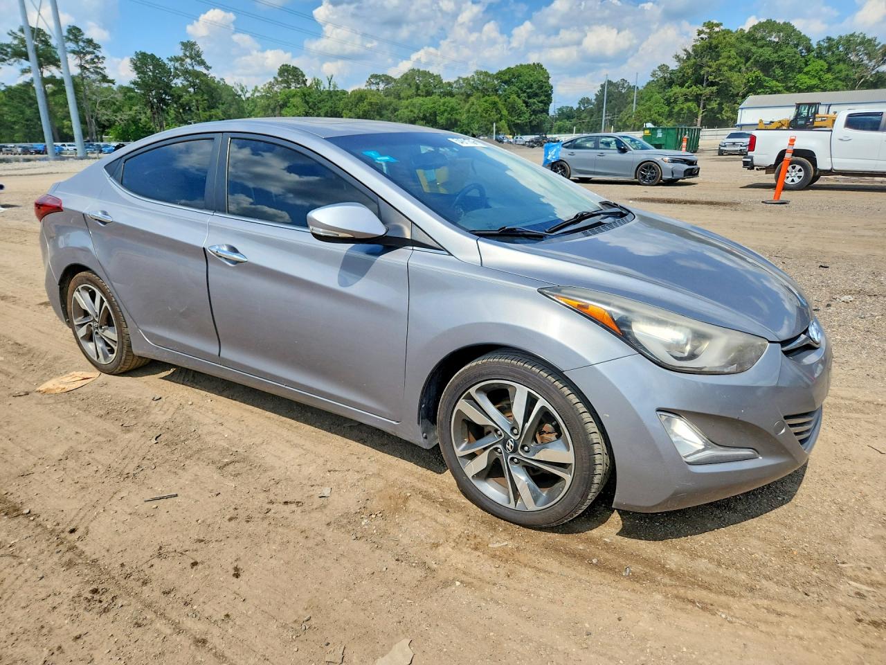 2014 Hyundai Elantra Limited Серебряный vin: KMHDH4AE8EU101021