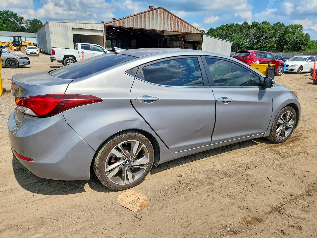 2014 Hyundai Elantra Limited Серебряный vin: KMHDH4AE8EU101021