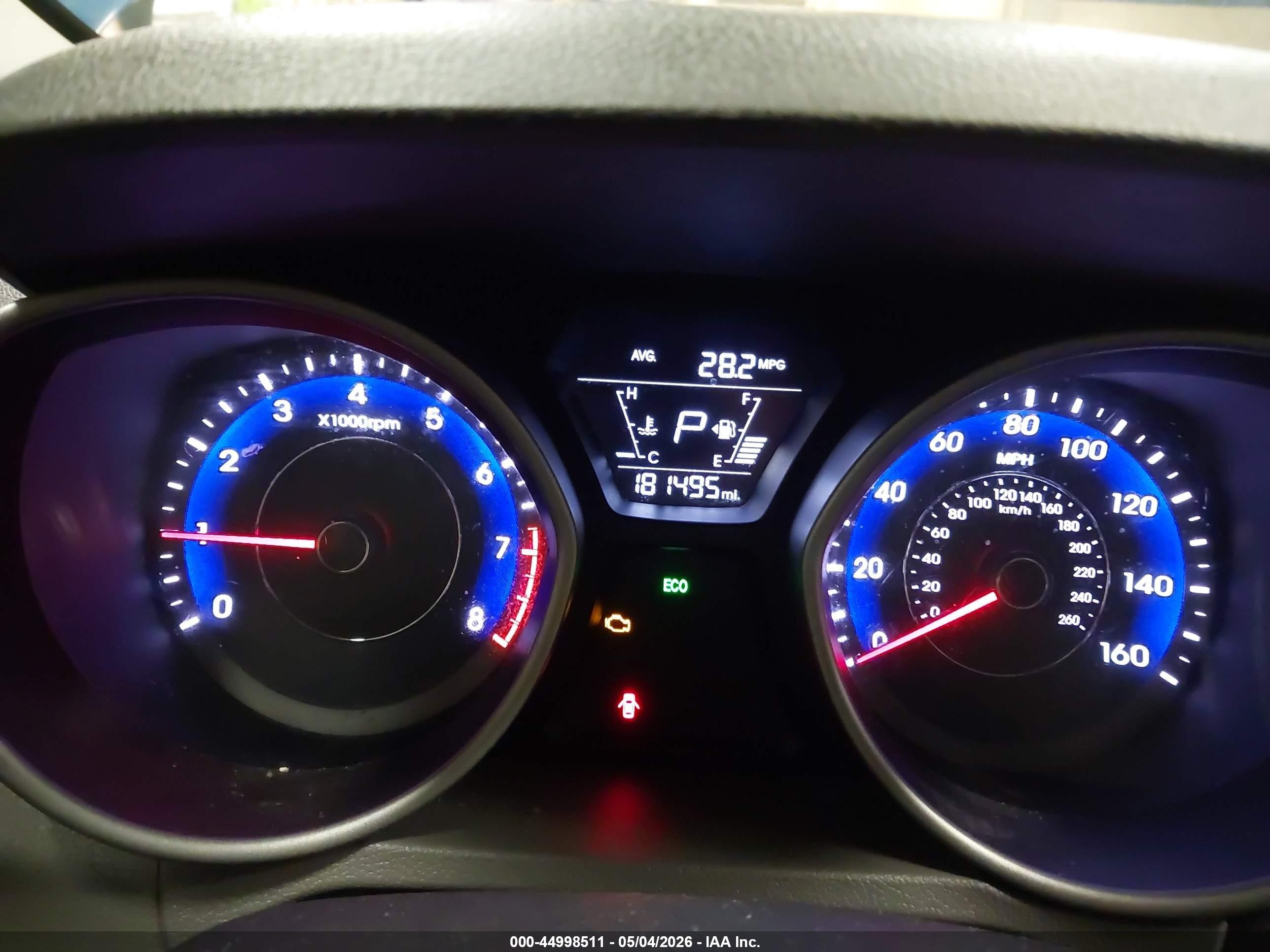 2014 Hyundai Elantra Se Blue vin: KMHDH4AE8EU131815