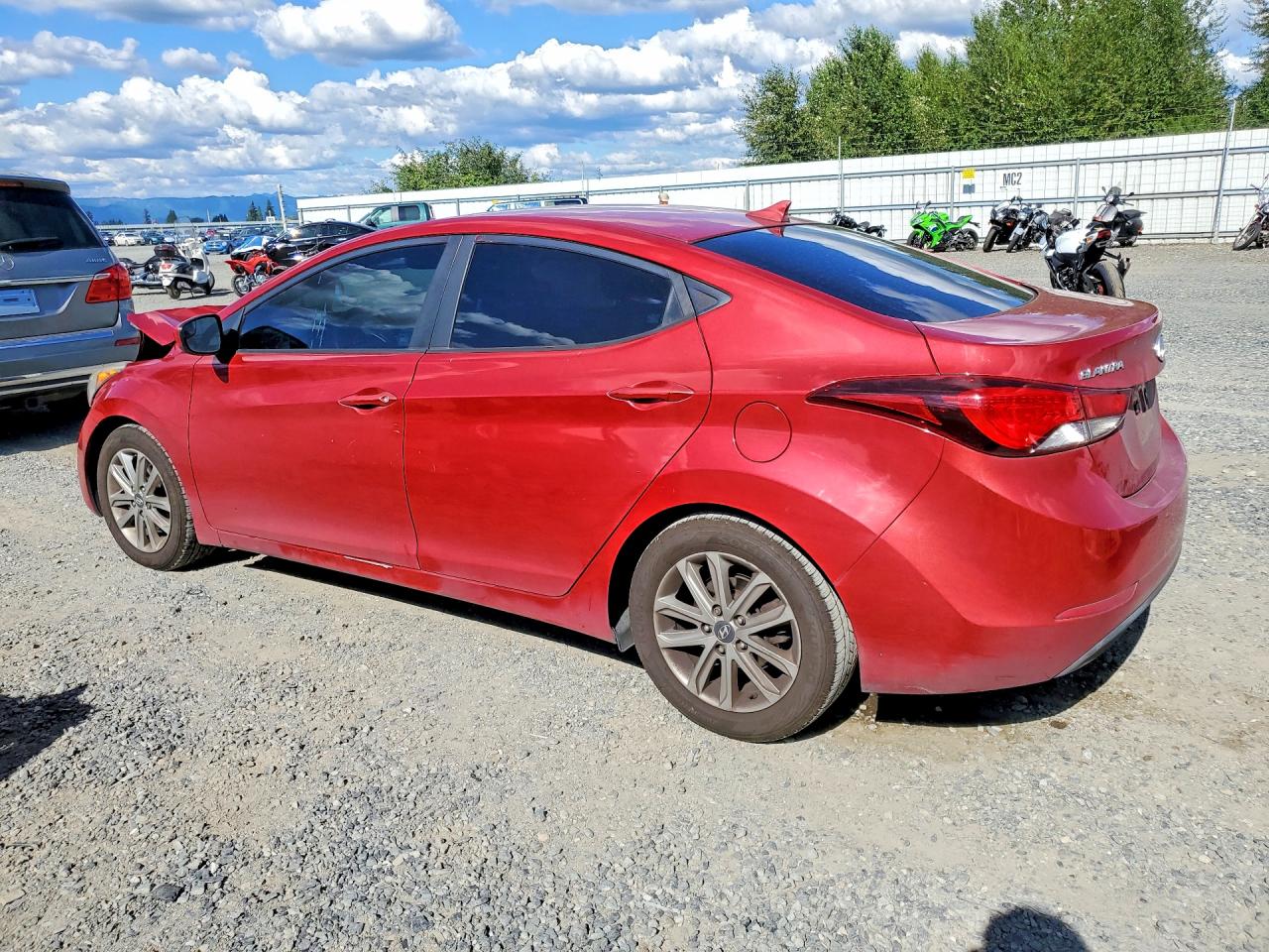 2014 Hyundai Elantra Se Red vin: KMHDH4AE8EU139090