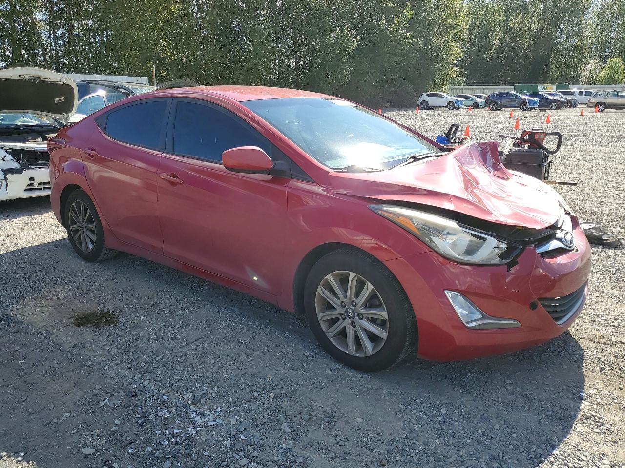 2014 Hyundai Elantra Se Red vin: KMHDH4AE8EU139090