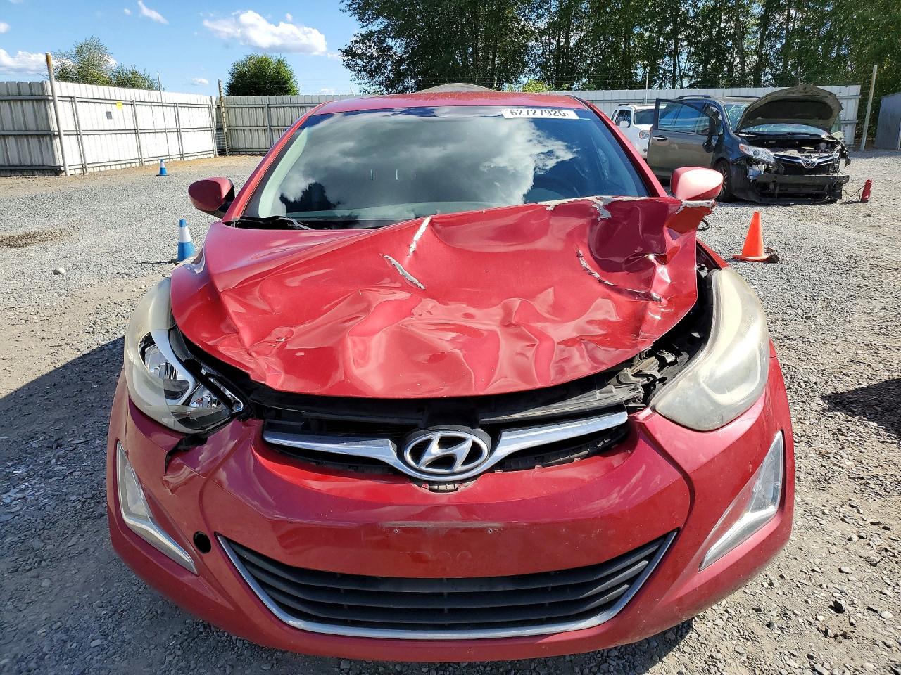 2014 Hyundai Elantra Se Red vin: KMHDH4AE8EU139090