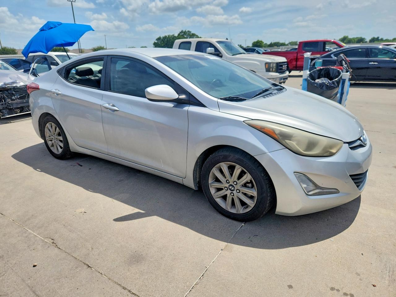 2014 Hyundai Elantra Se Silver vin: KMHDH4AE8EU143821