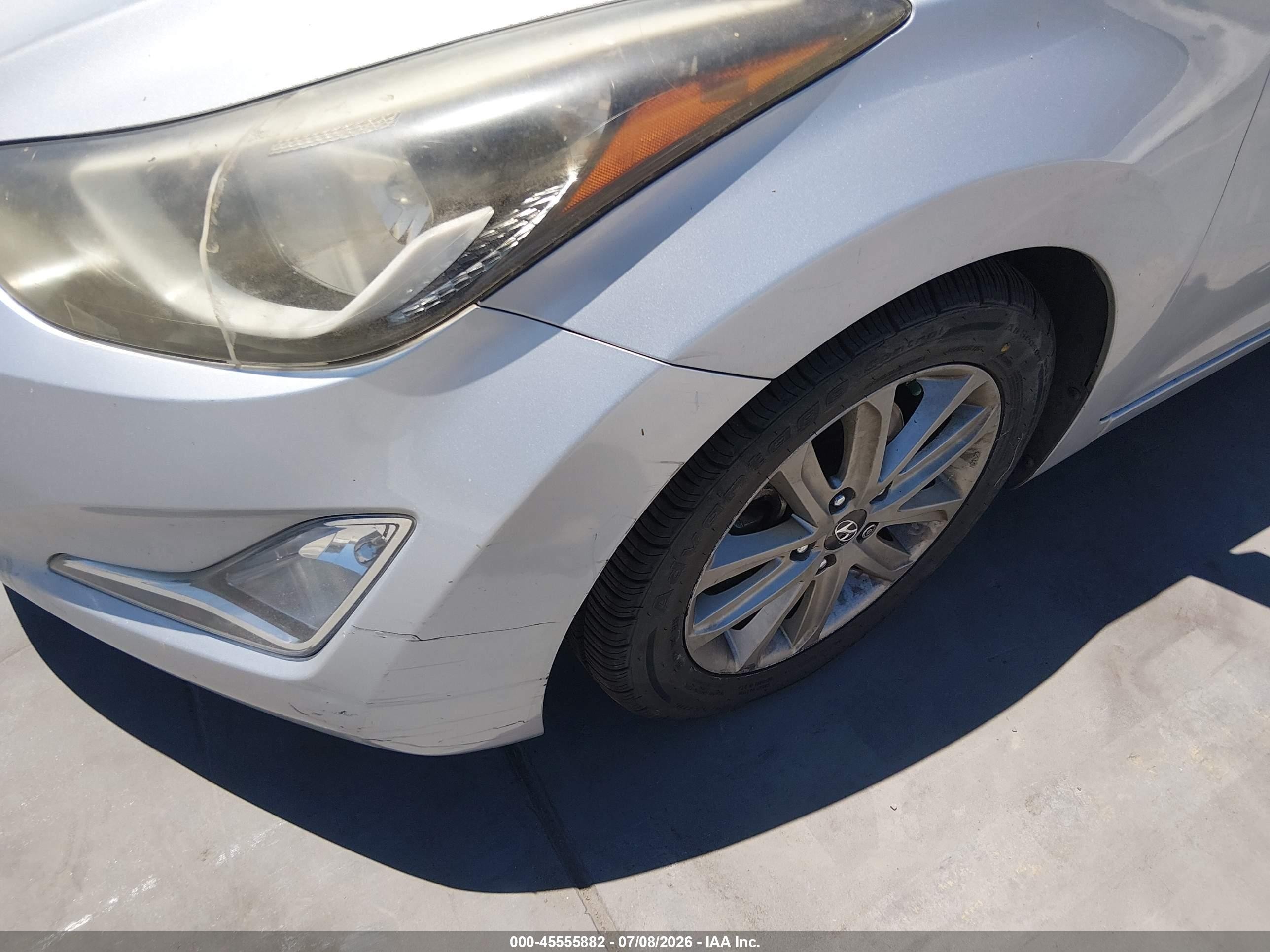 2014 Hyundai Elantra Se Silver vin: KMHDH4AE8EU149229