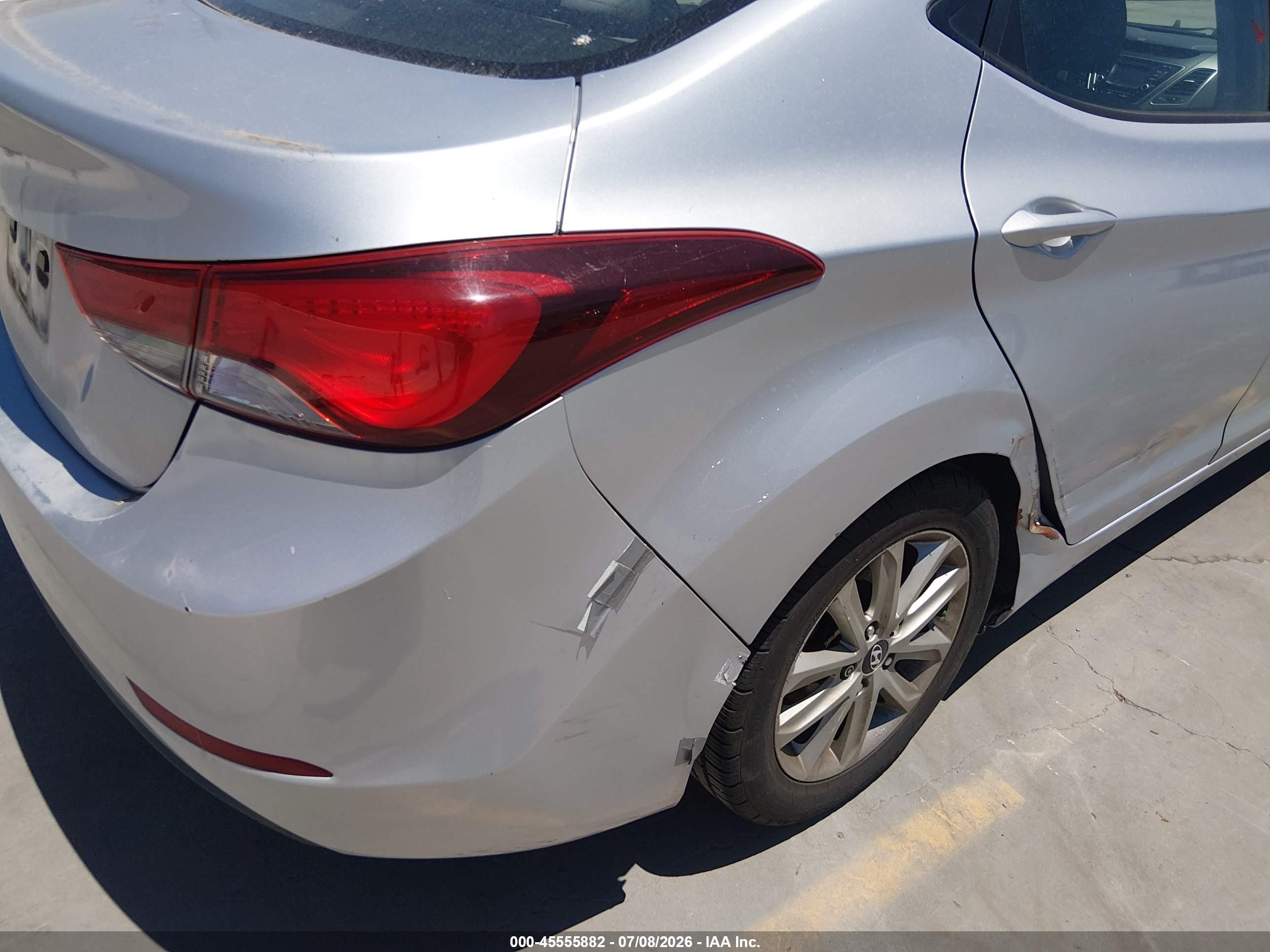 2014 Hyundai Elantra Se Silver vin: KMHDH4AE8EU149229