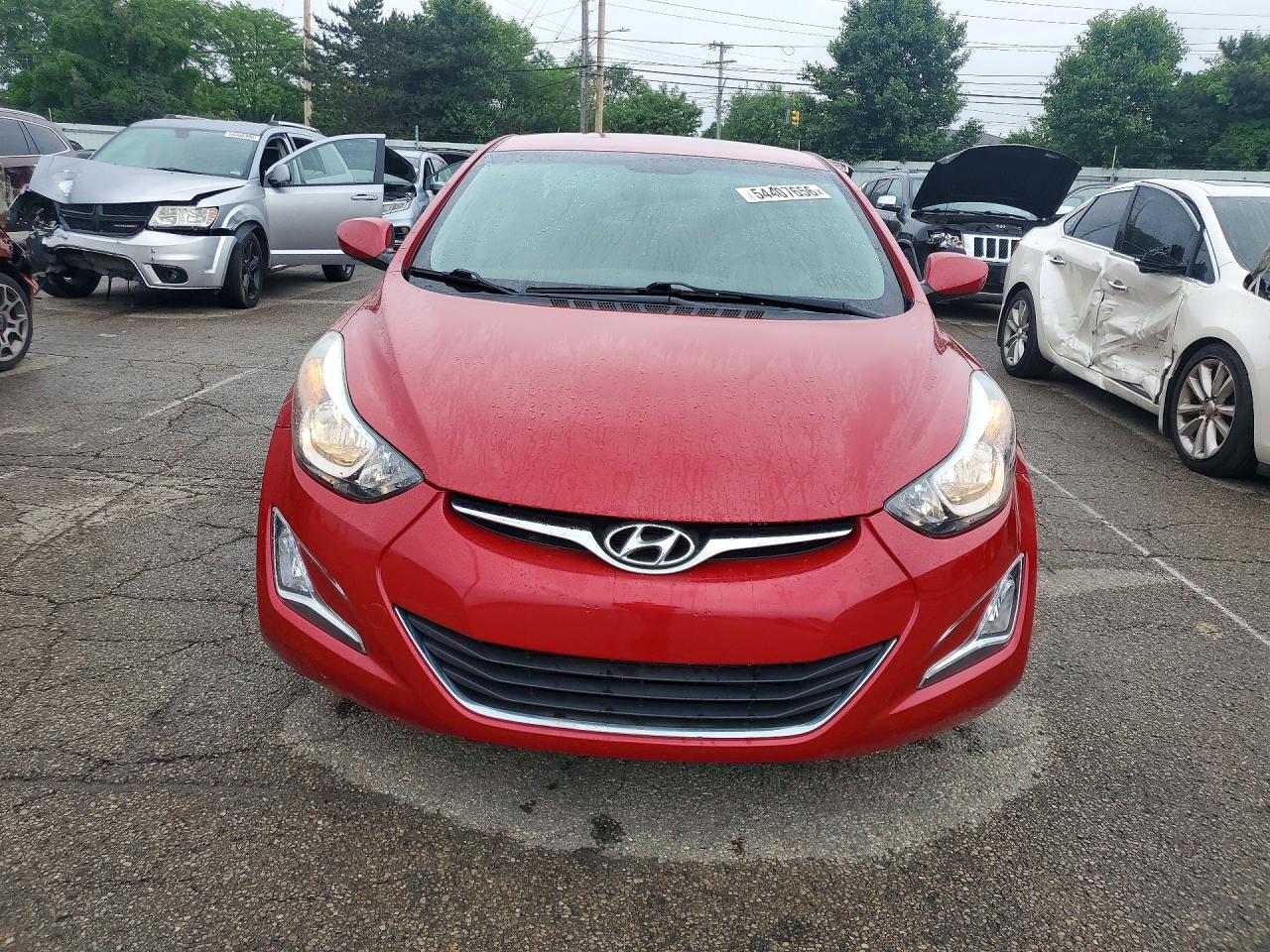 2014 Hyundai Elantra Se Red vin: KMHDH4AE8EU154236