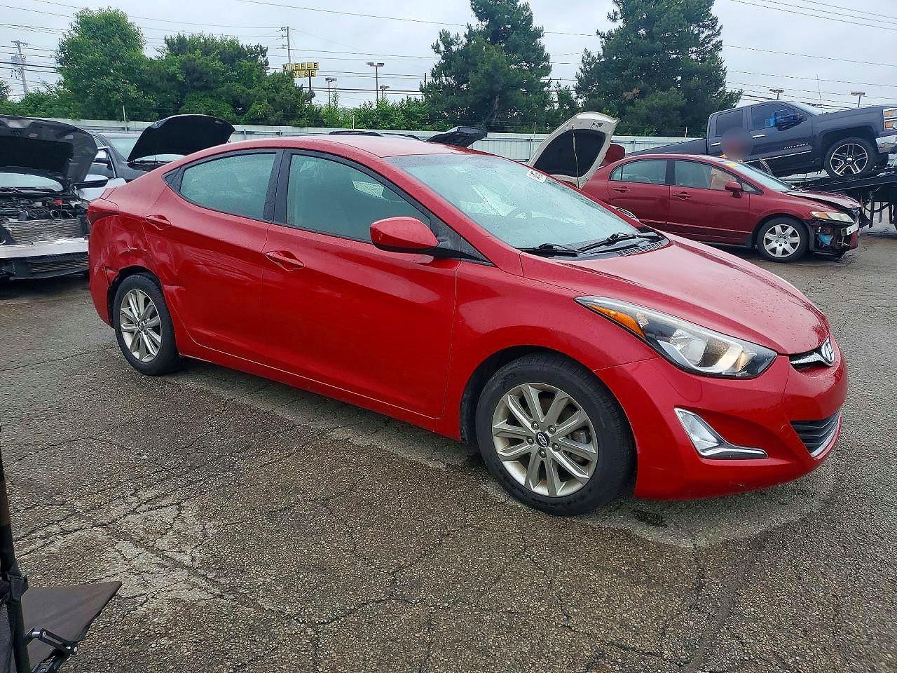 2014 Hyundai Elantra Se Red vin: KMHDH4AE8EU154236