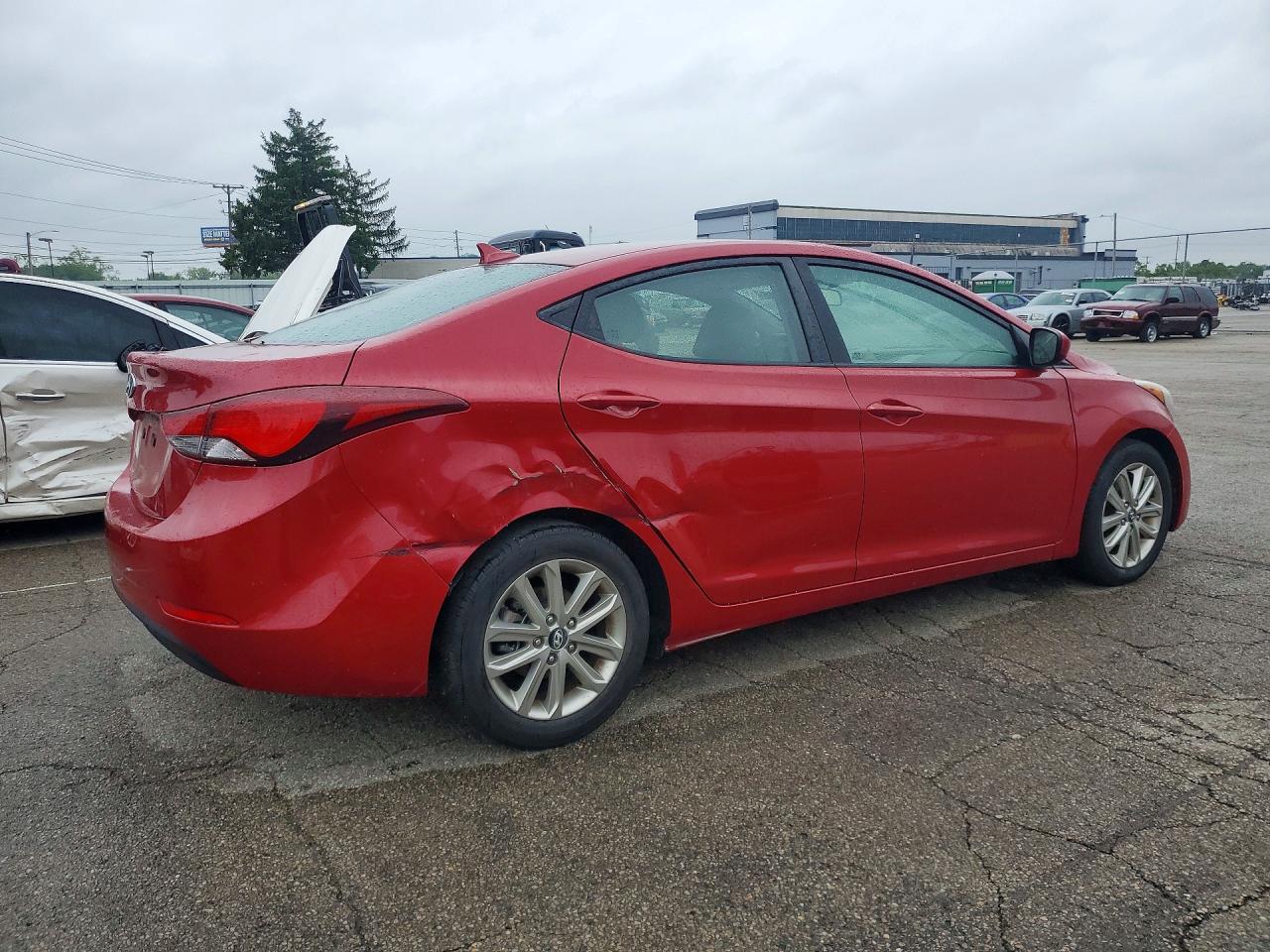2014 Hyundai Elantra Se Red vin: KMHDH4AE8EU154236