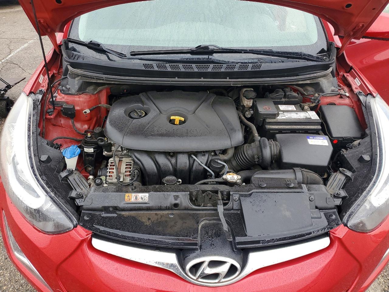 2014 Hyundai Elantra Se Red vin: KMHDH4AE8EU154236