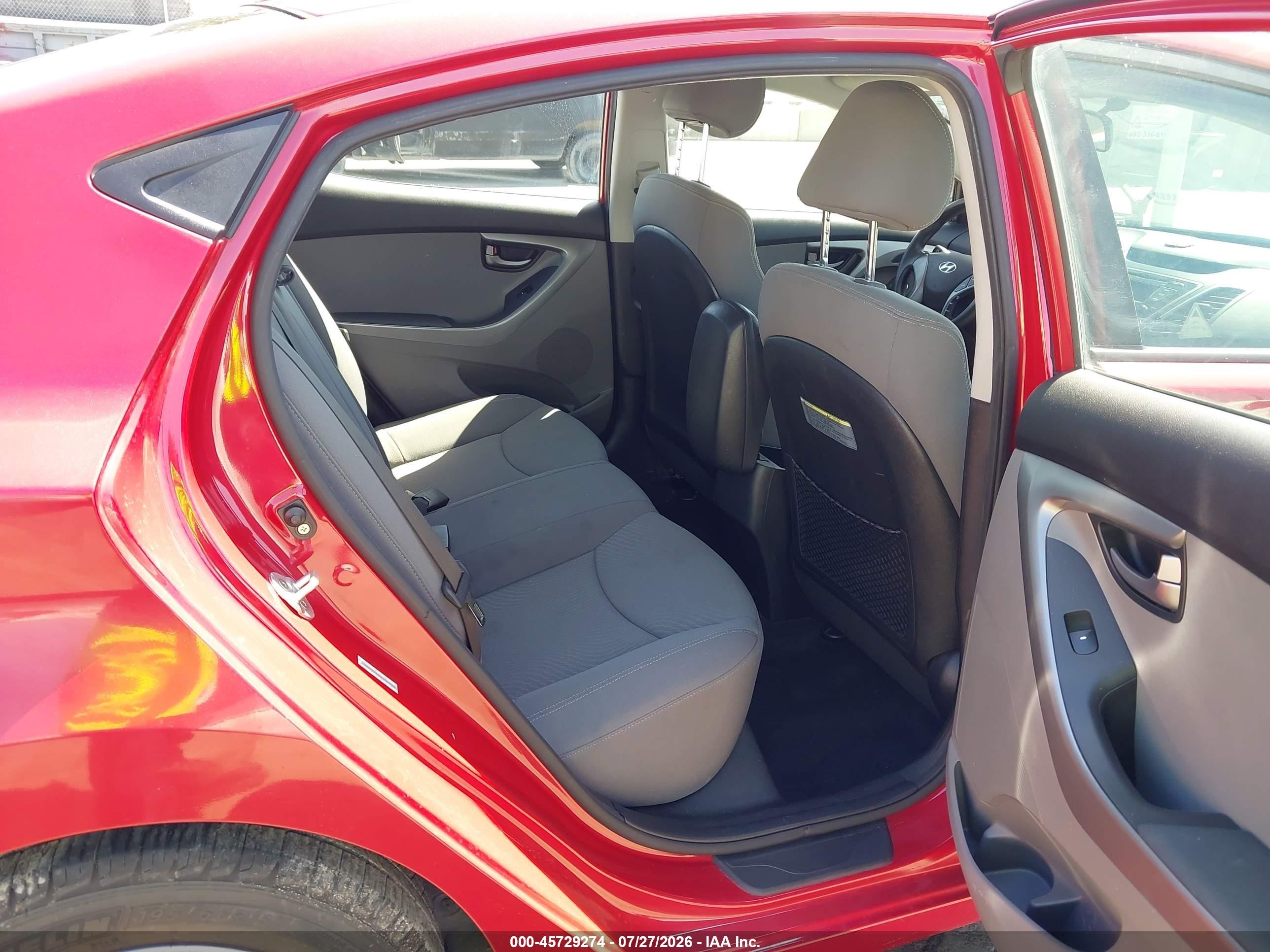2014 Hyundai Elantra Se Red vin: KMHDH4AE8EU161090