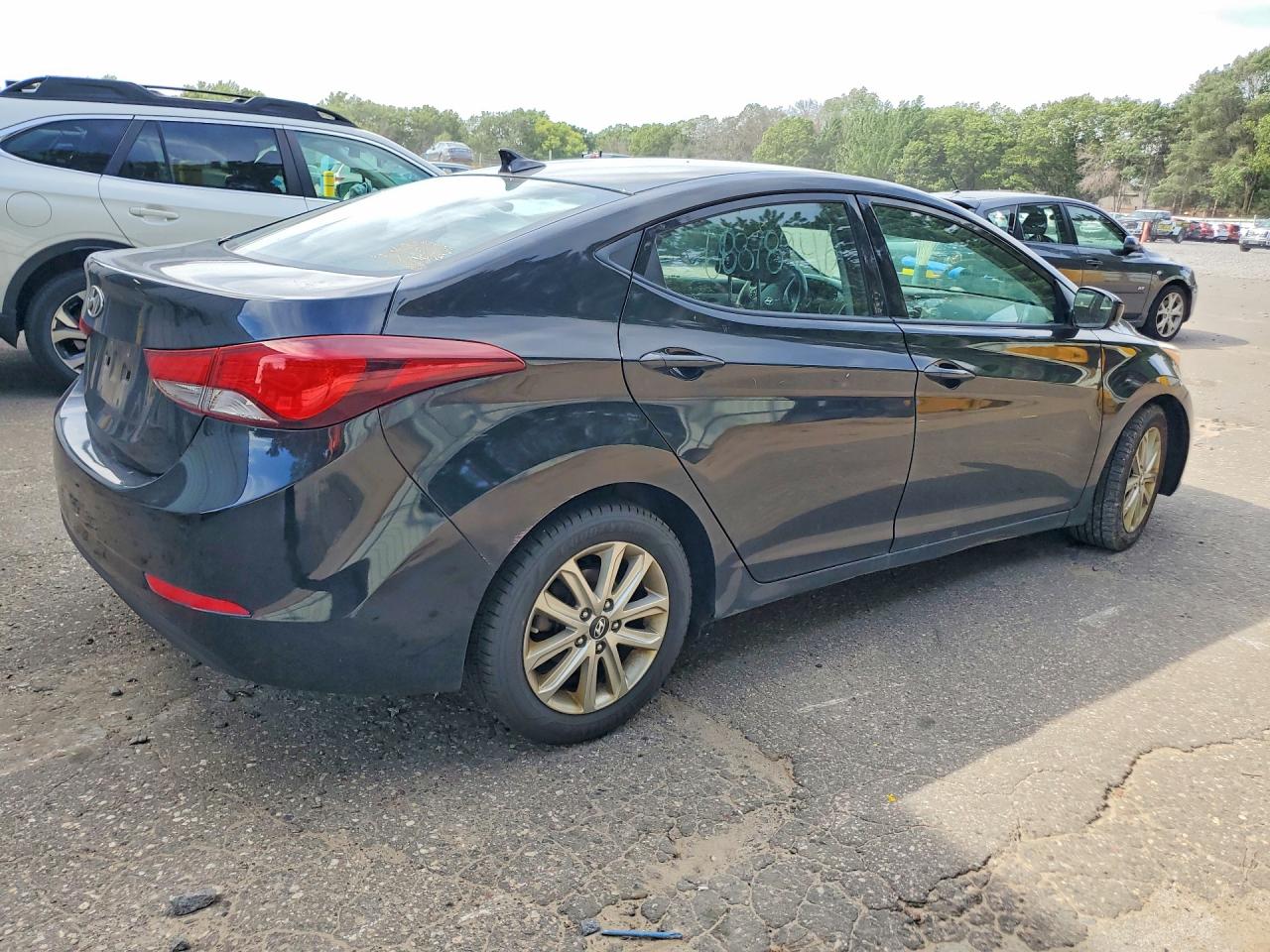 2014 Hyundai Elantra Se Black vin: KMHDH4AE8EU172249
