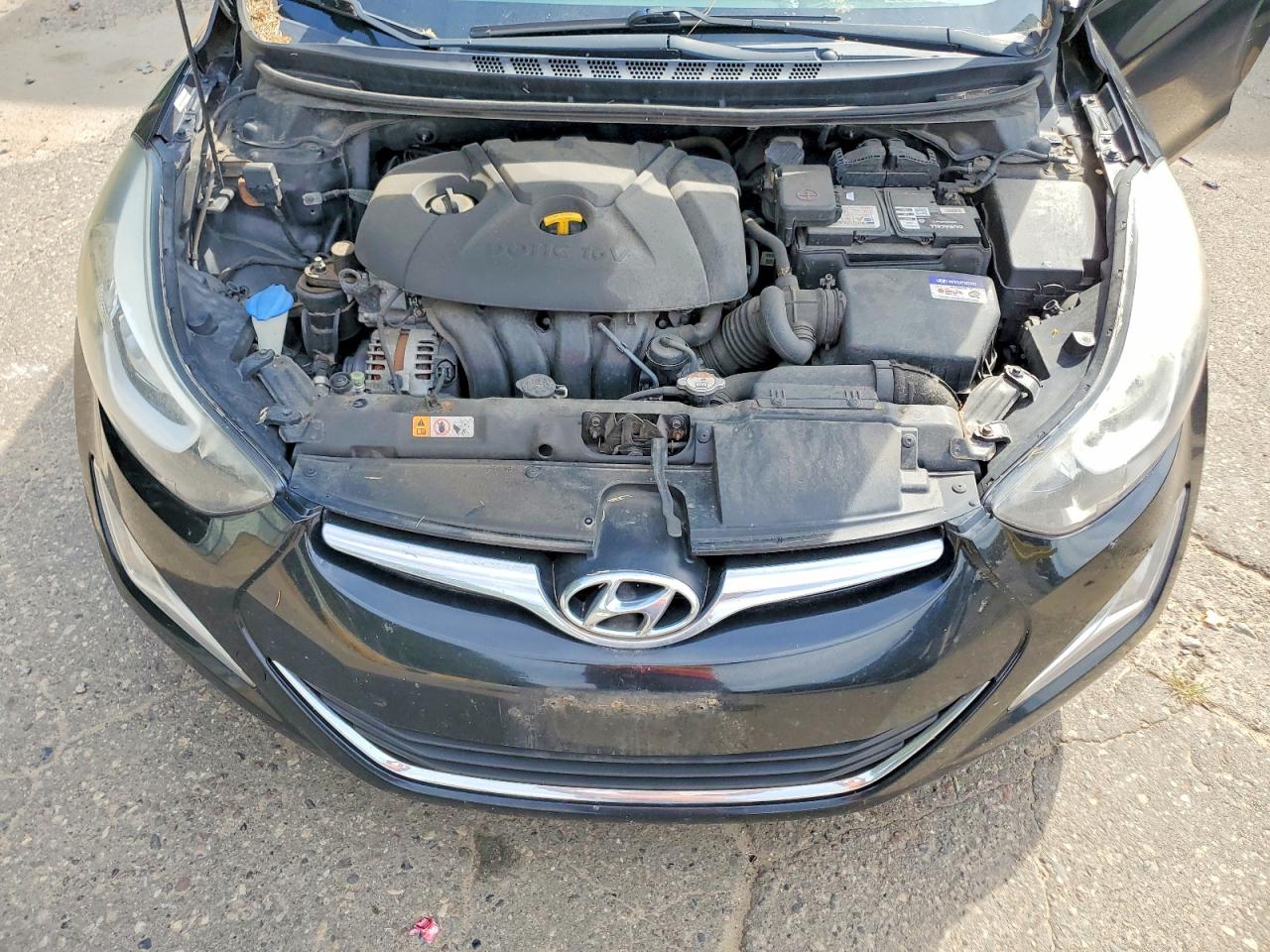 2014 Hyundai Elantra Se Black vin: KMHDH4AE8EU172249
