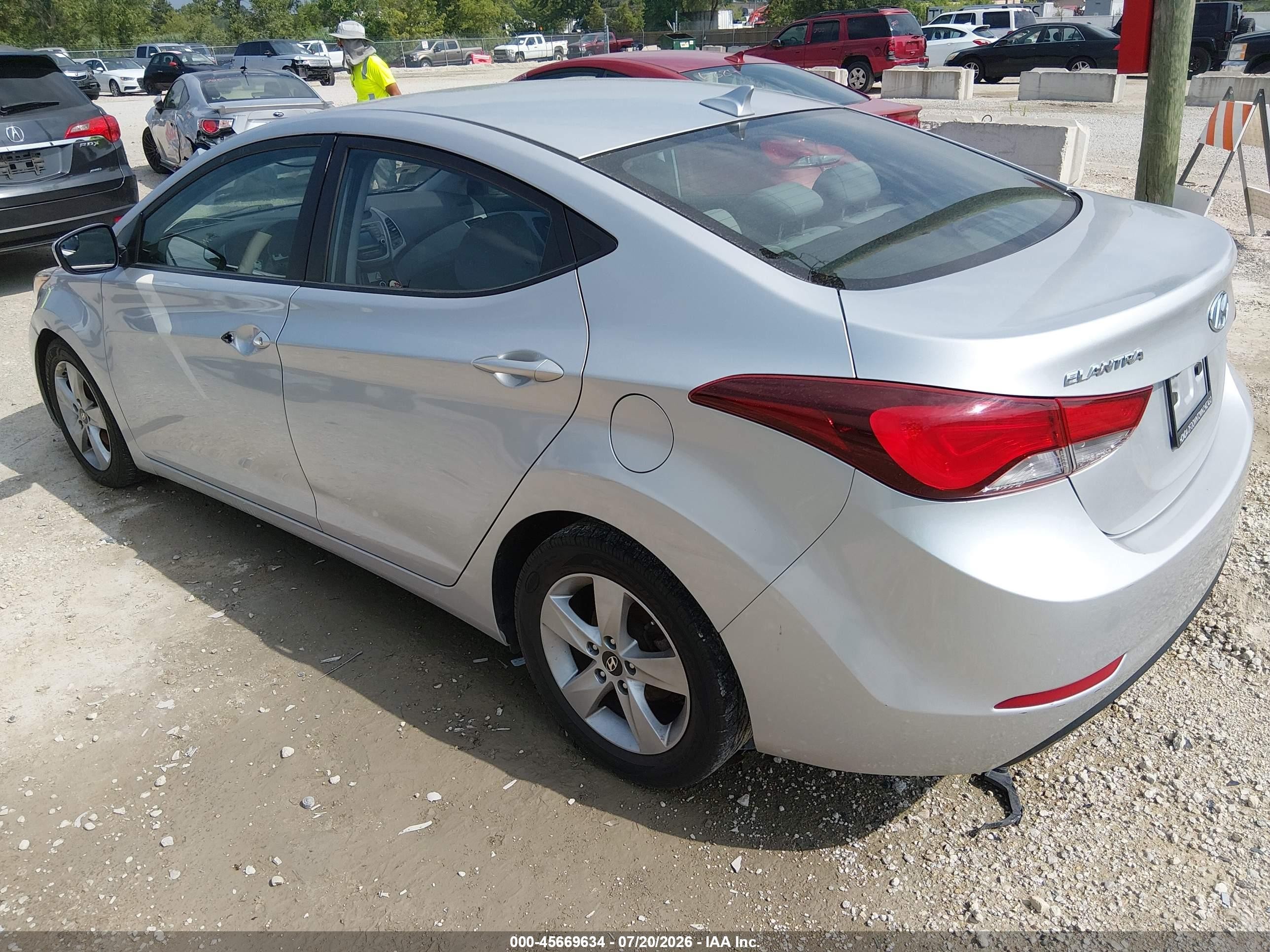 2014 Hyundai Elantra Se Silver vin: KMHDH4AE8EU176527