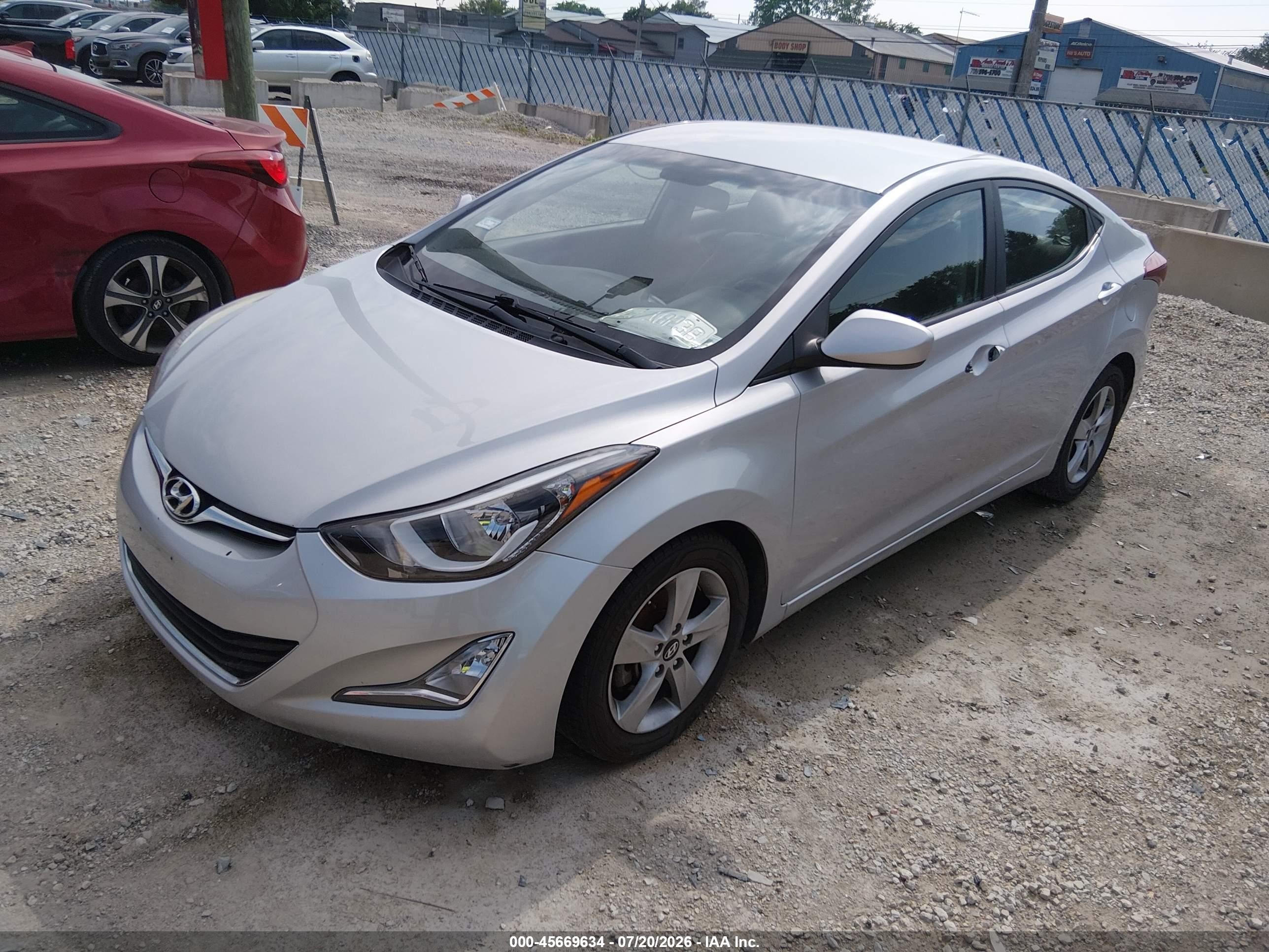 2014 Hyundai Elantra Se Silver vin: KMHDH4AE8EU176527