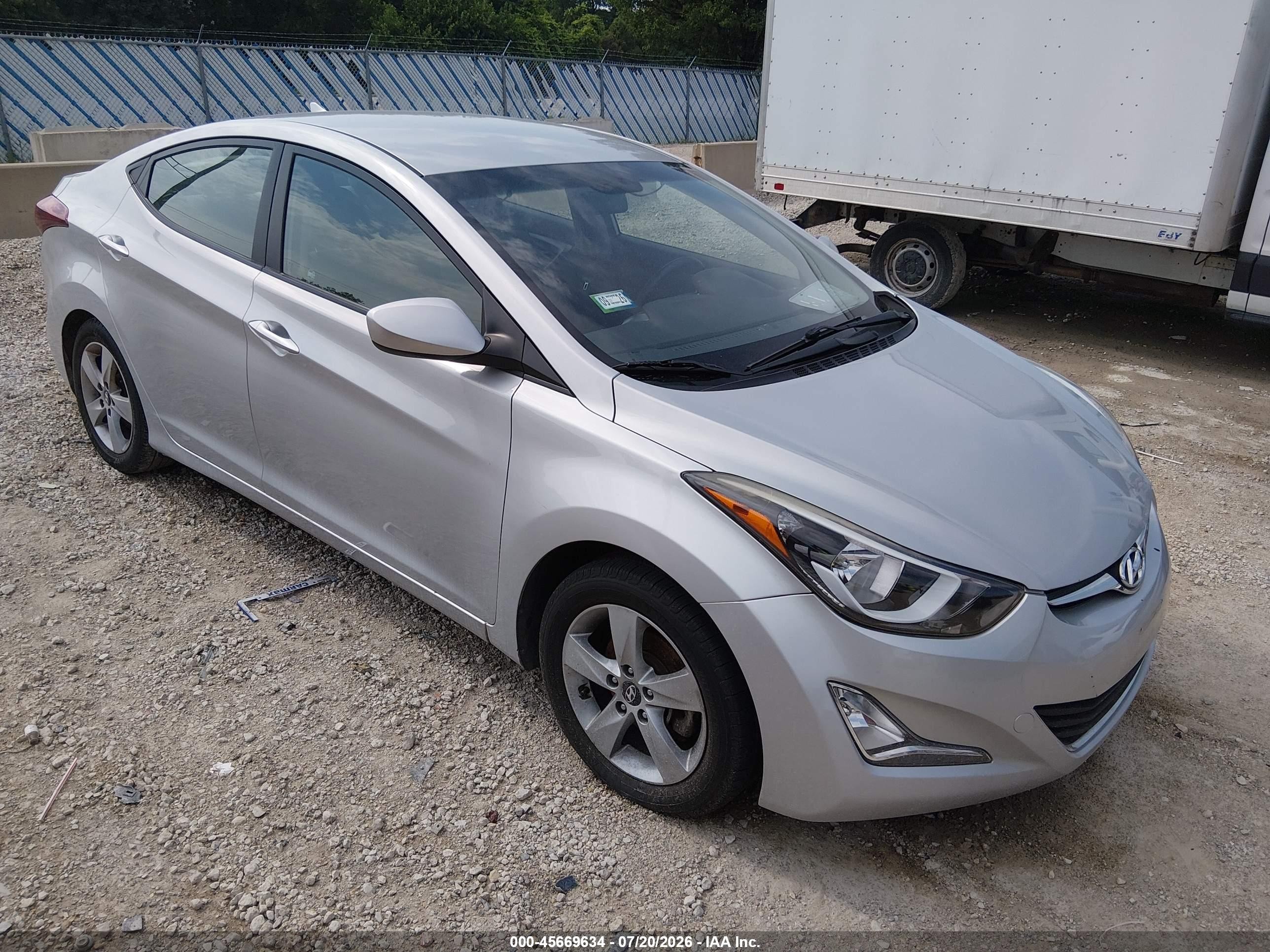2014 Hyundai Elantra Se Silver vin: KMHDH4AE8EU176527