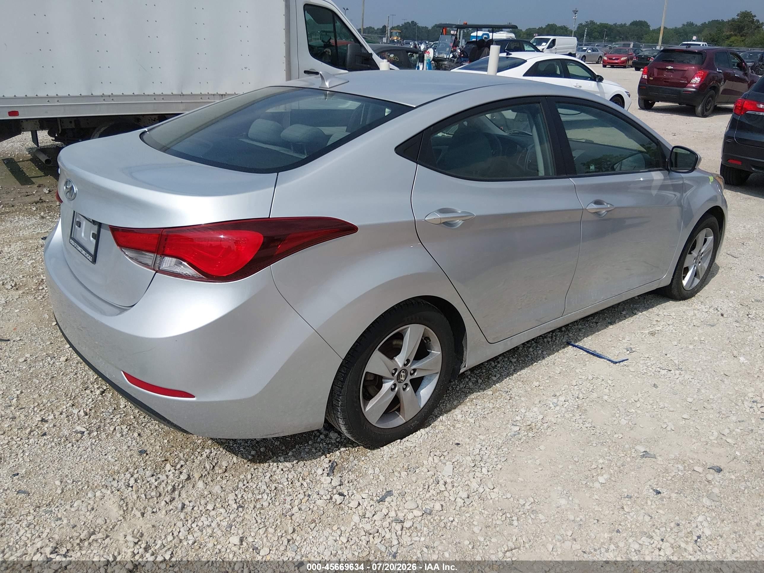2014 Hyundai Elantra Se Silver vin: KMHDH4AE8EU176527