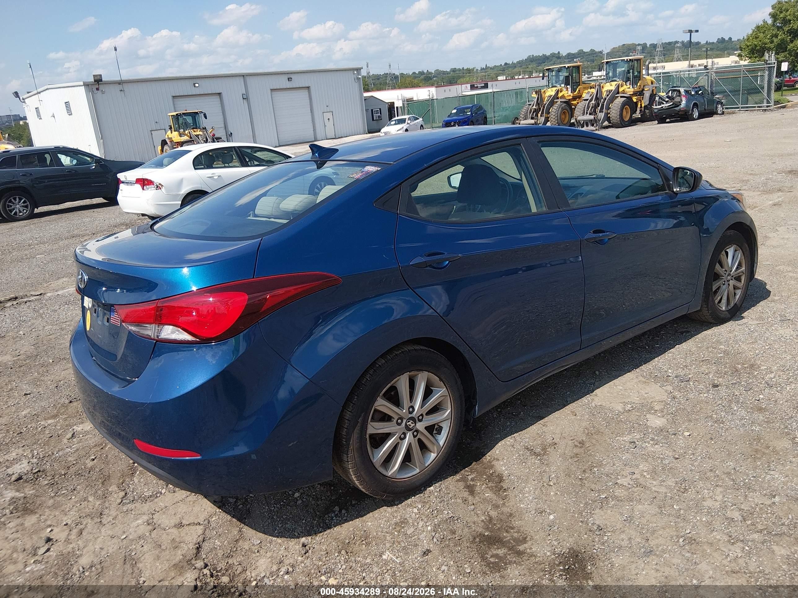 2014 Hyundai Elantra Se Синий vin: KMHDH4AE8EU178018