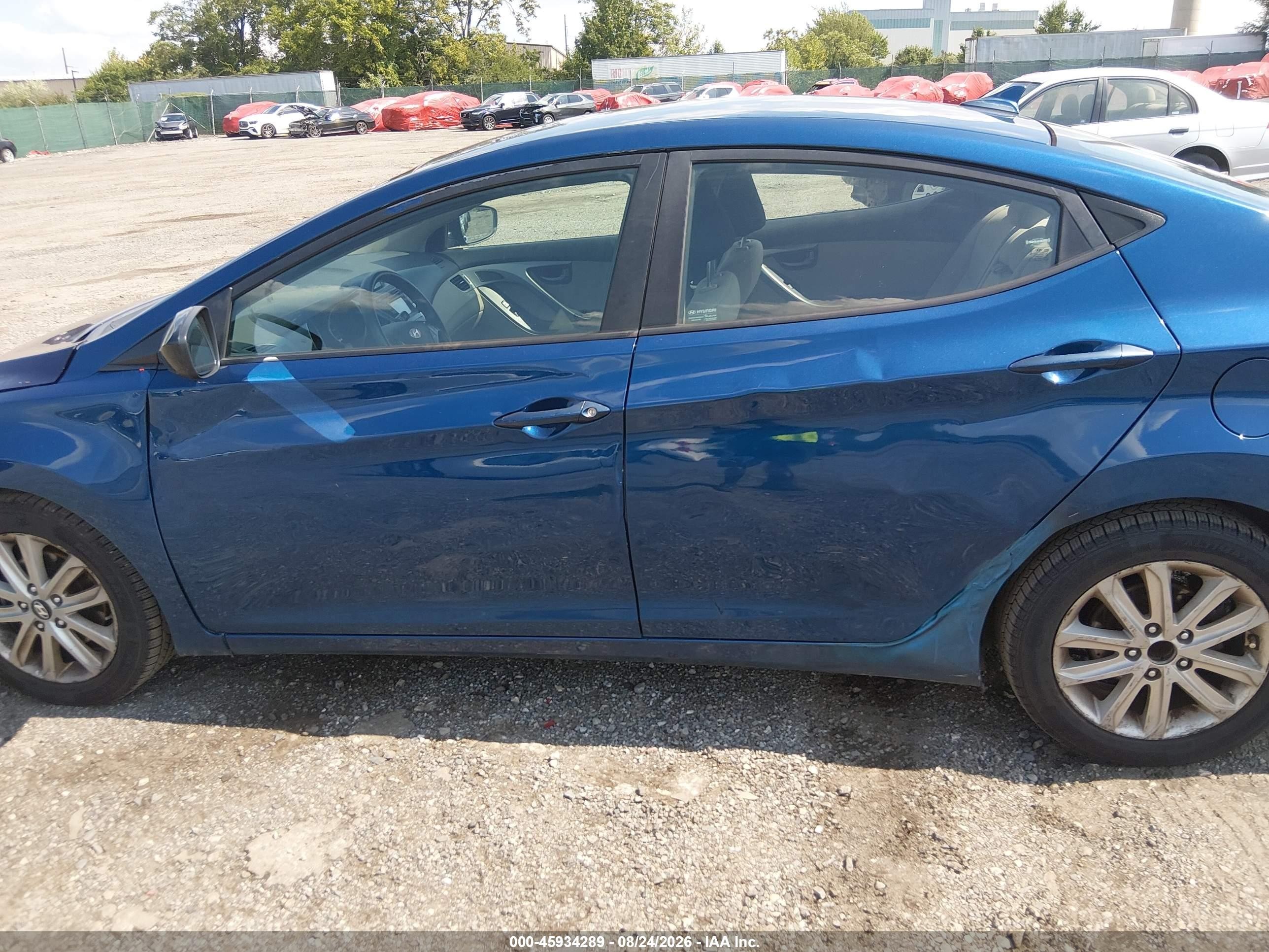 2014 Hyundai Elantra Se Синий vin: KMHDH4AE8EU178018